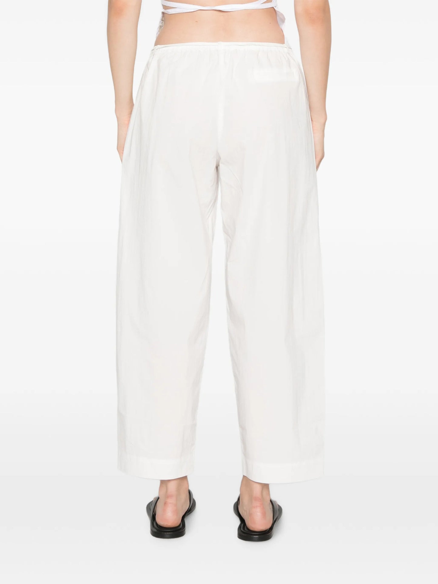drawstring-fastening cropped pants