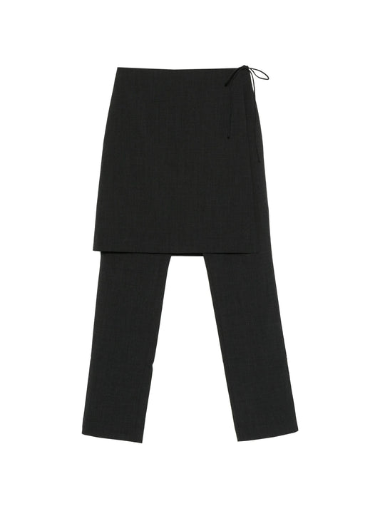 wool sarong pants - dark graphite