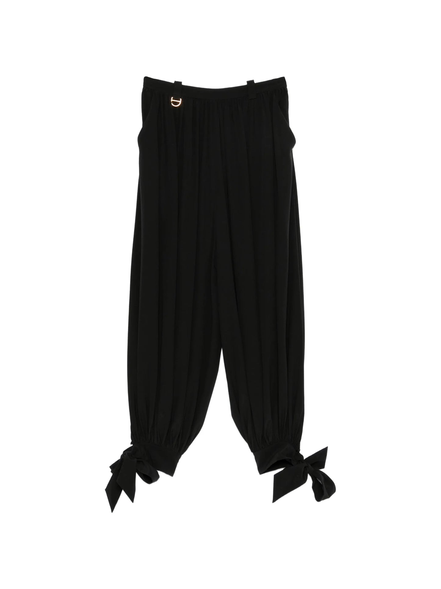 tie-detail trousers