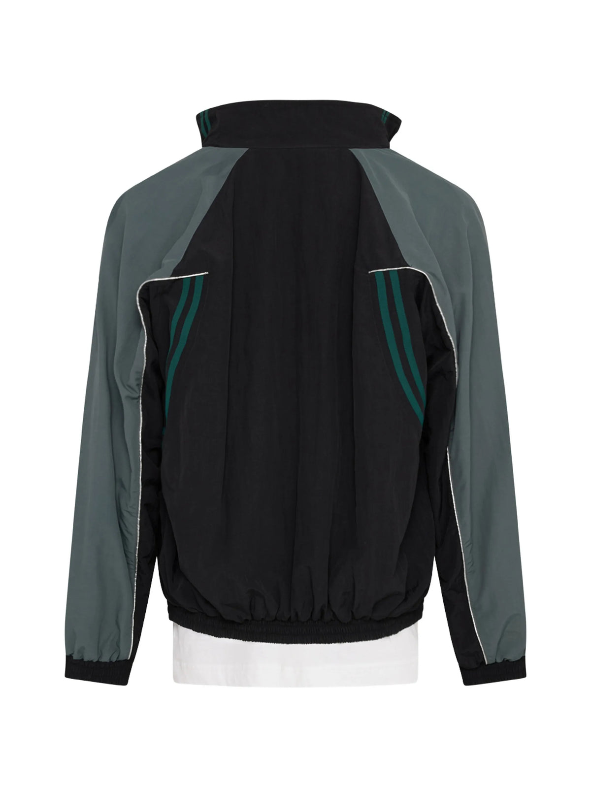 T-lining track jacket in black & teal