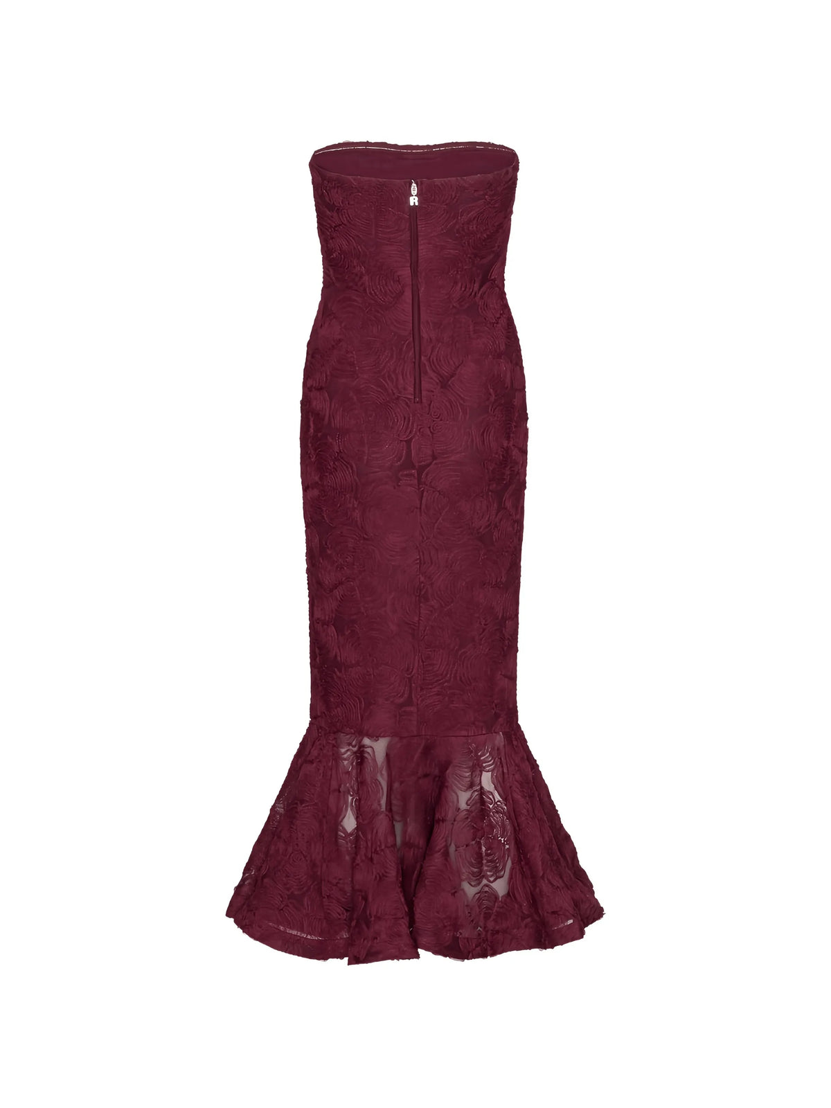flower mesh flounce dress