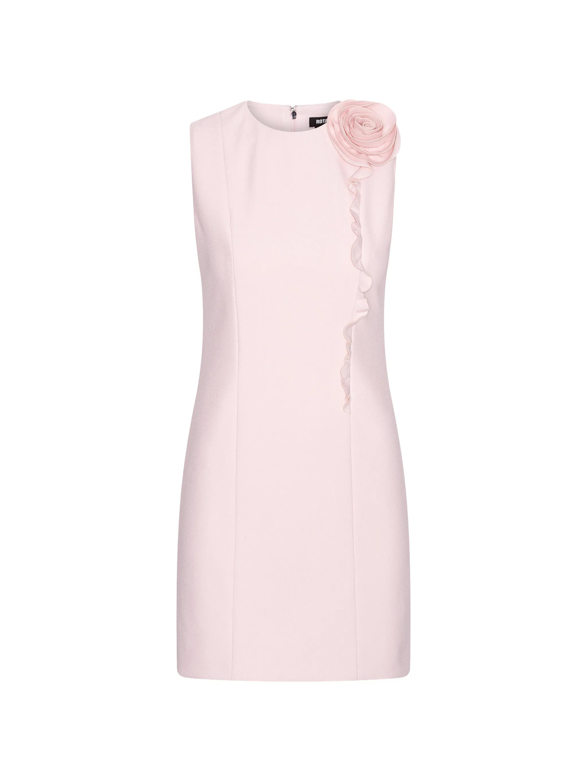 flower ruffle mini dress