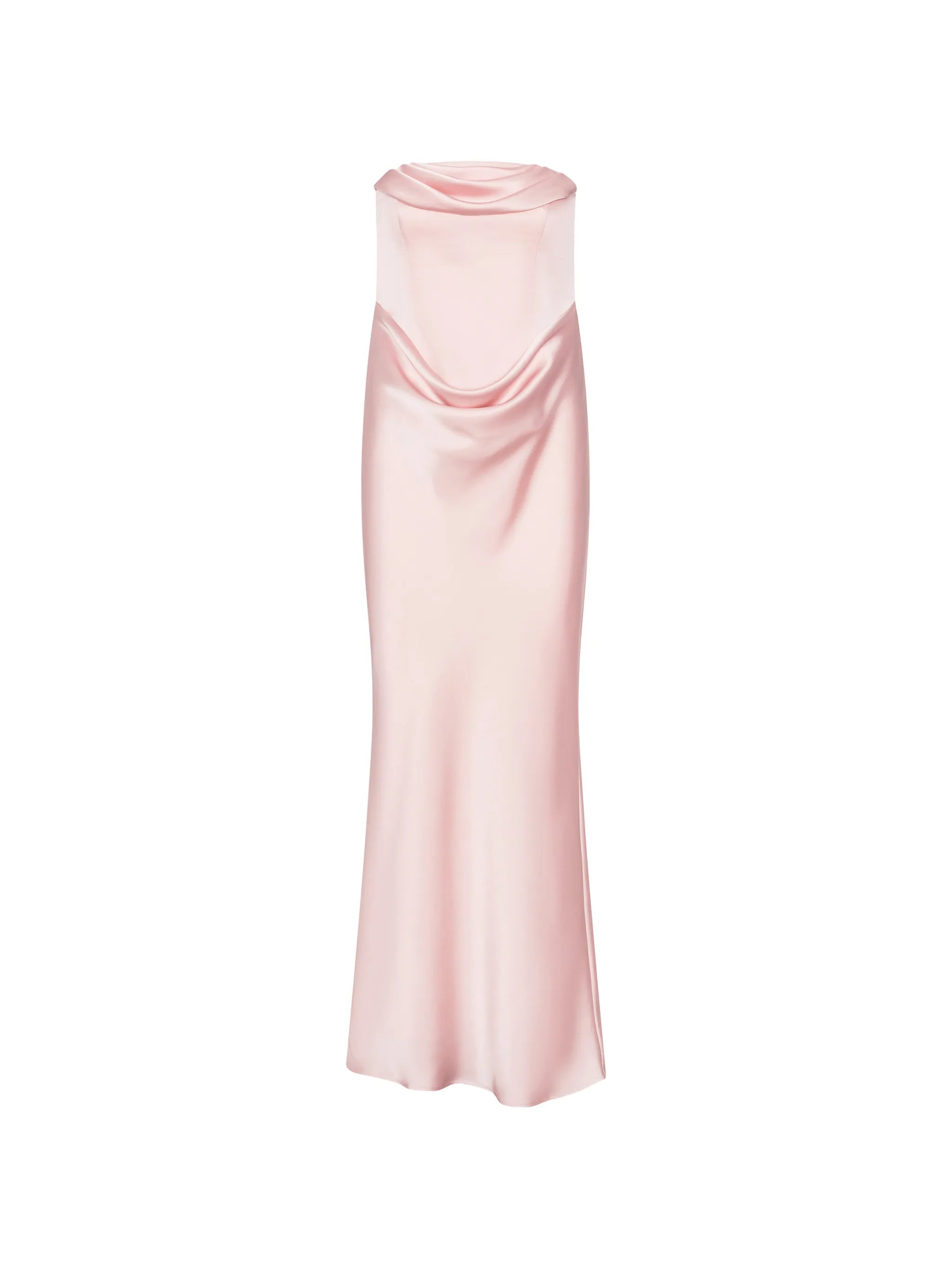 corsage strapless maxi dress