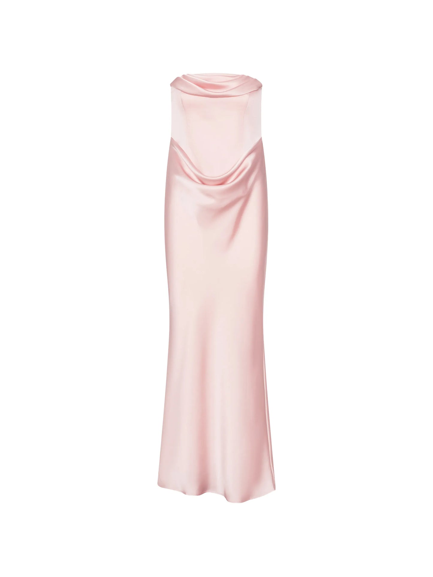 corsage strapless maxi dress