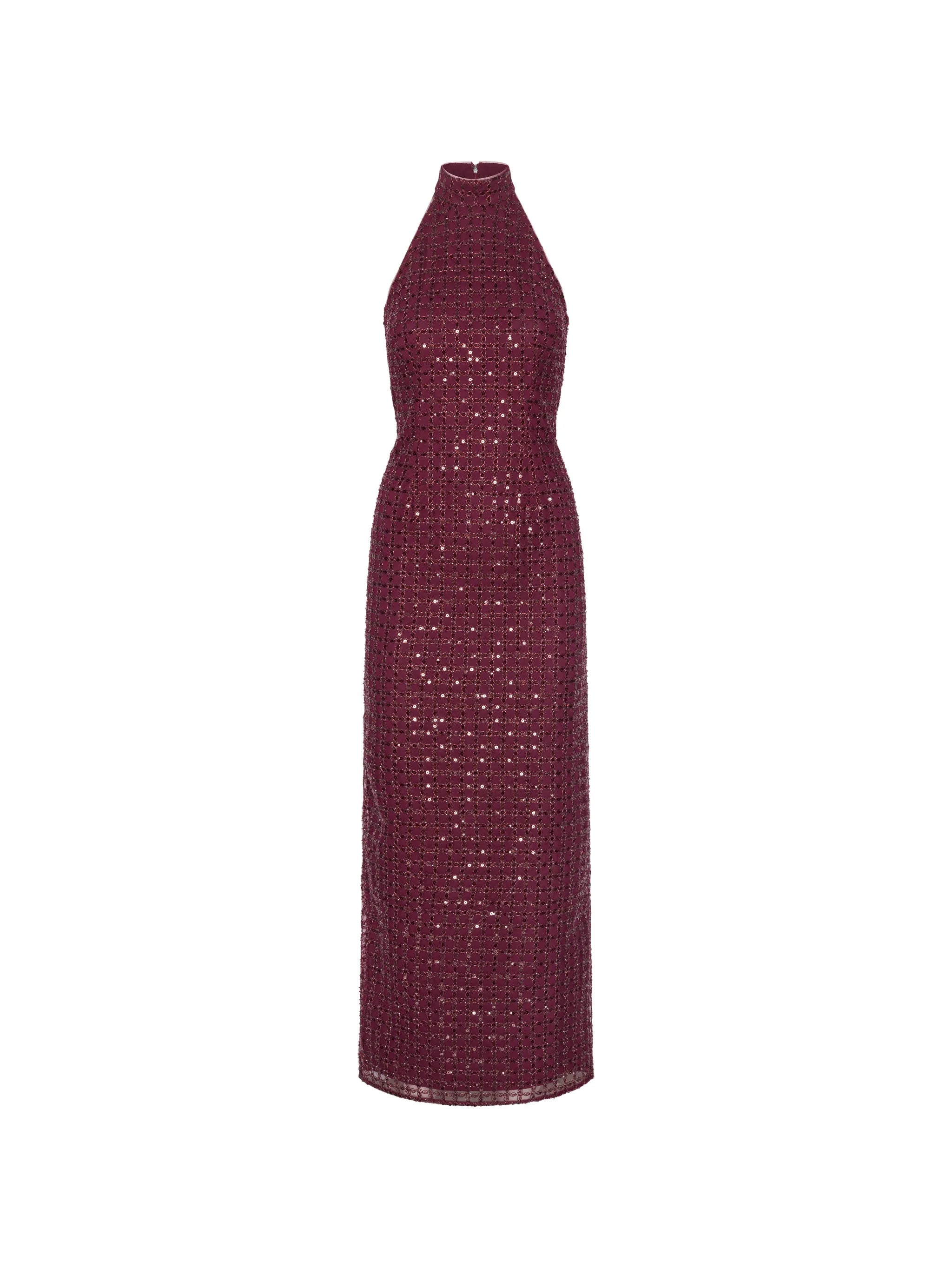beaded maxi dress