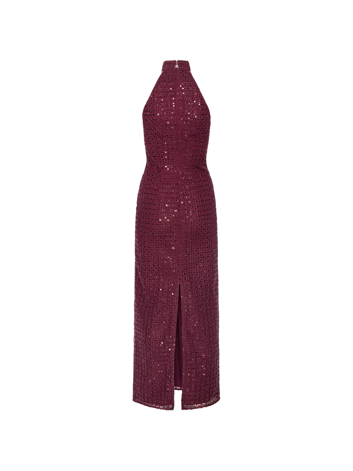 beaded maxi dress bordeaux