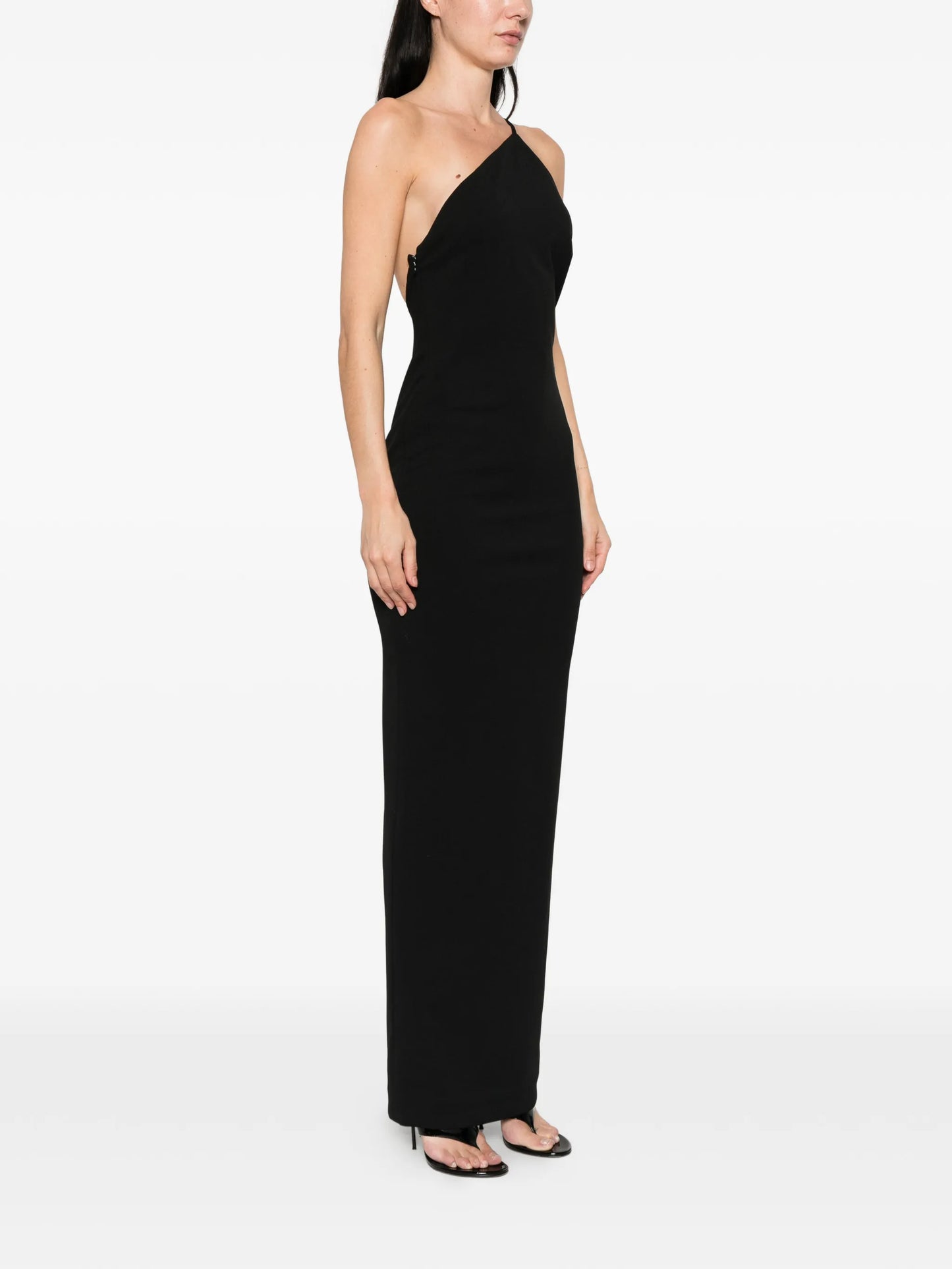 Alexandra asymmetric-strap maxi dress