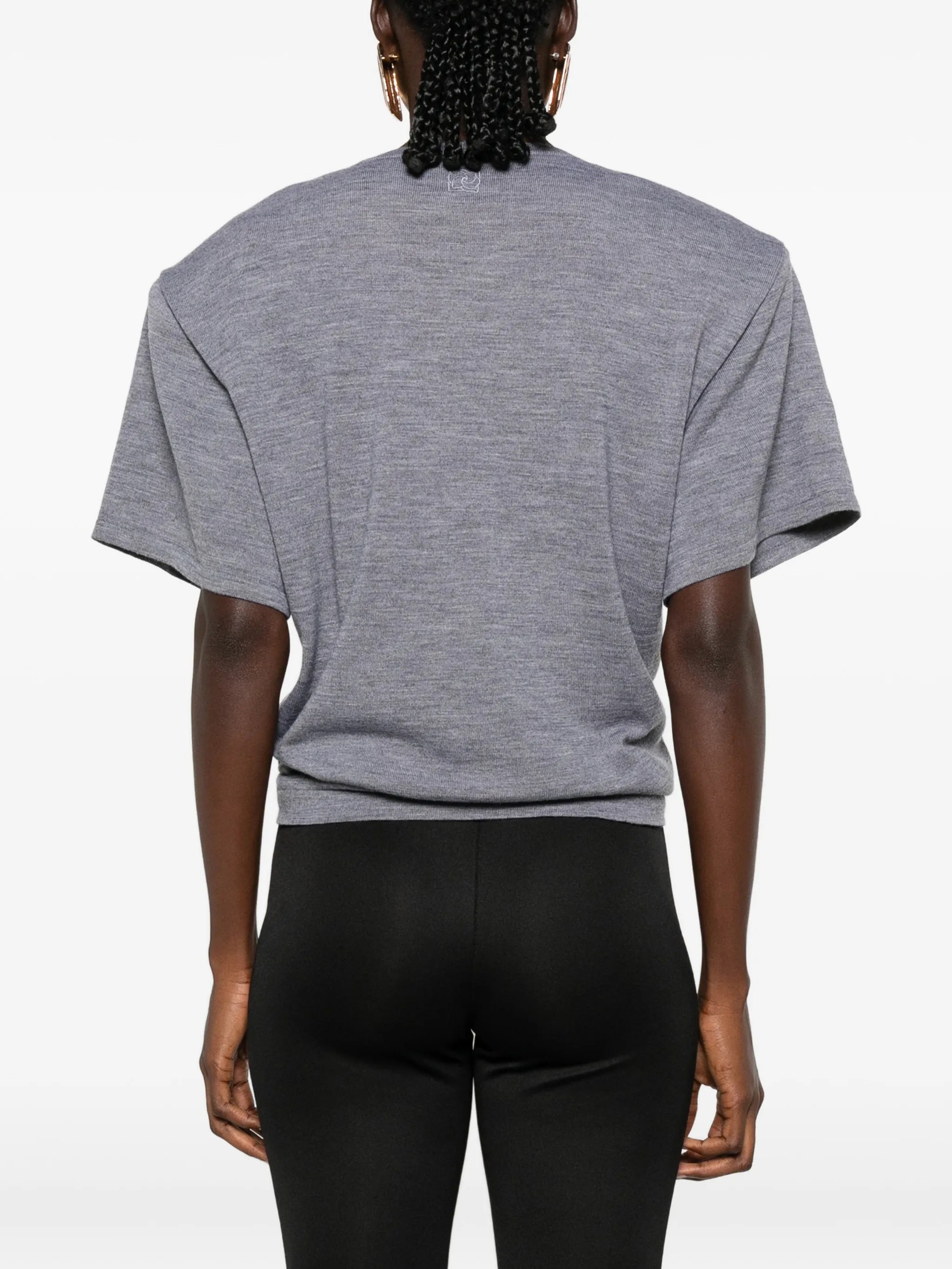 knotted cropped T-shirt