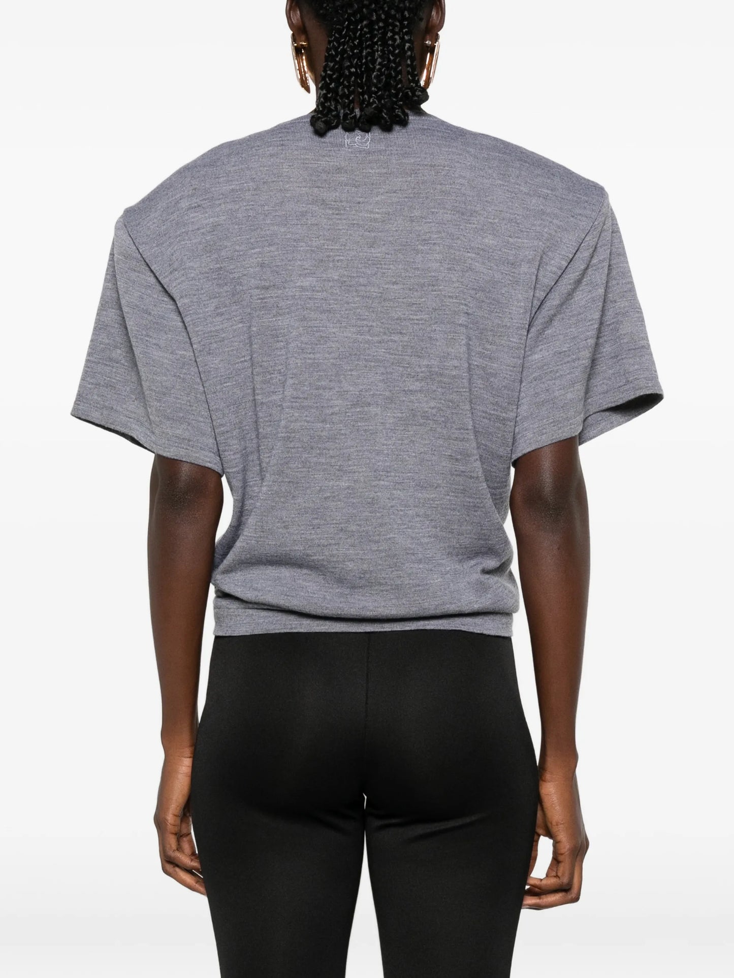 knotted cropped T-shirt