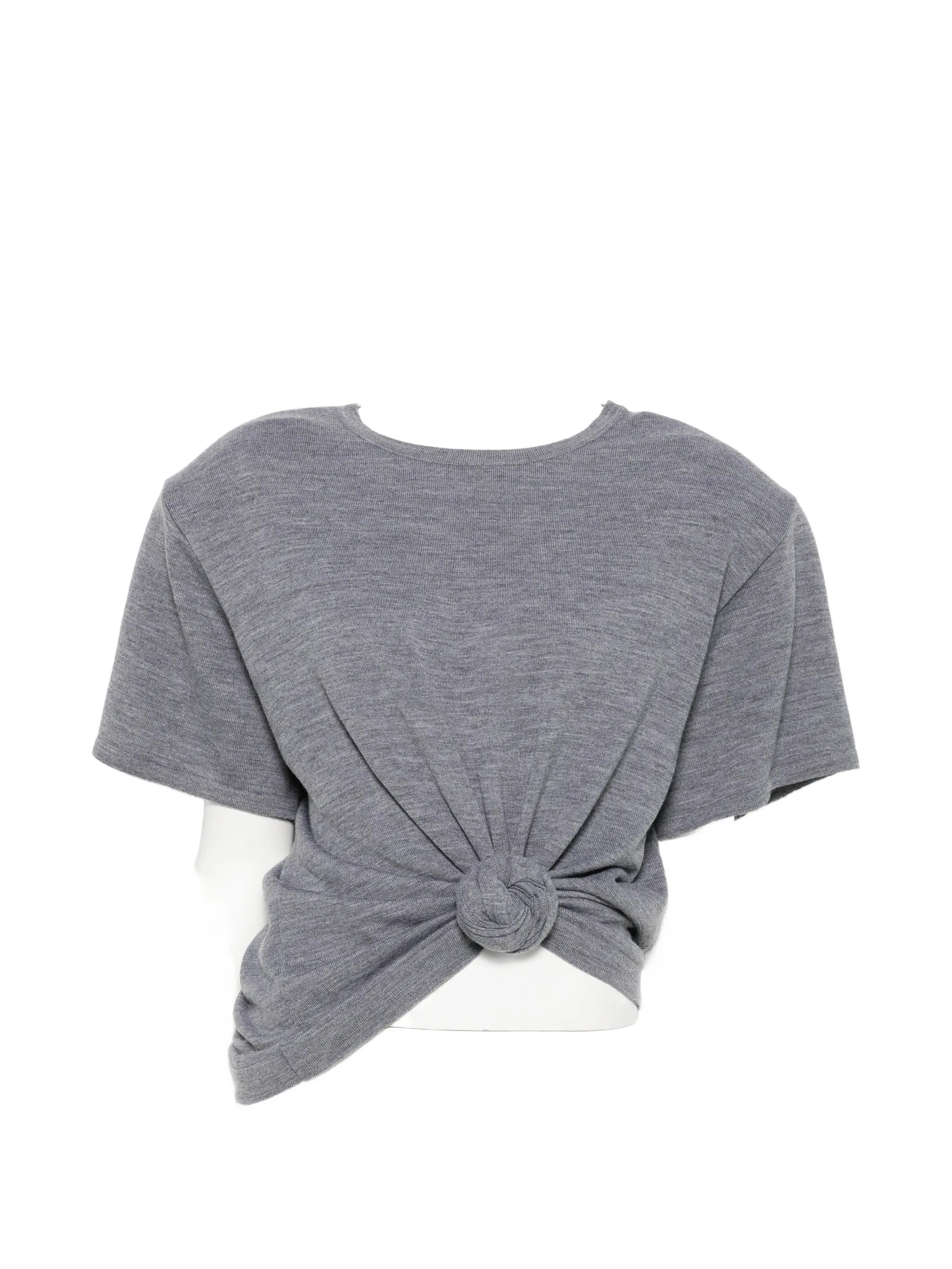 knotted cropped T-shirt
