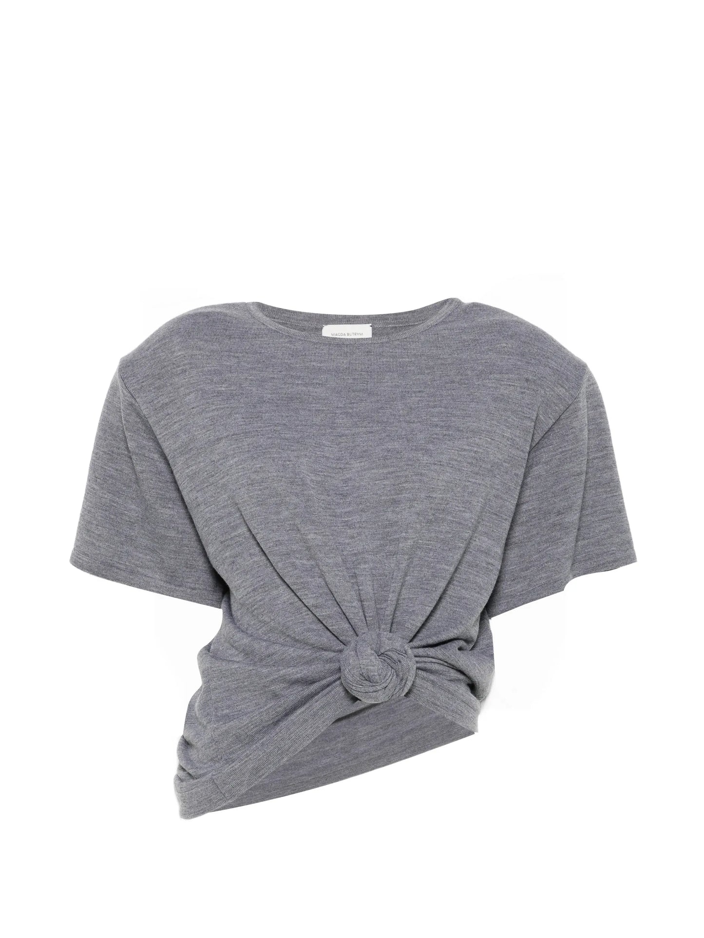 knotted cropped T-shirt