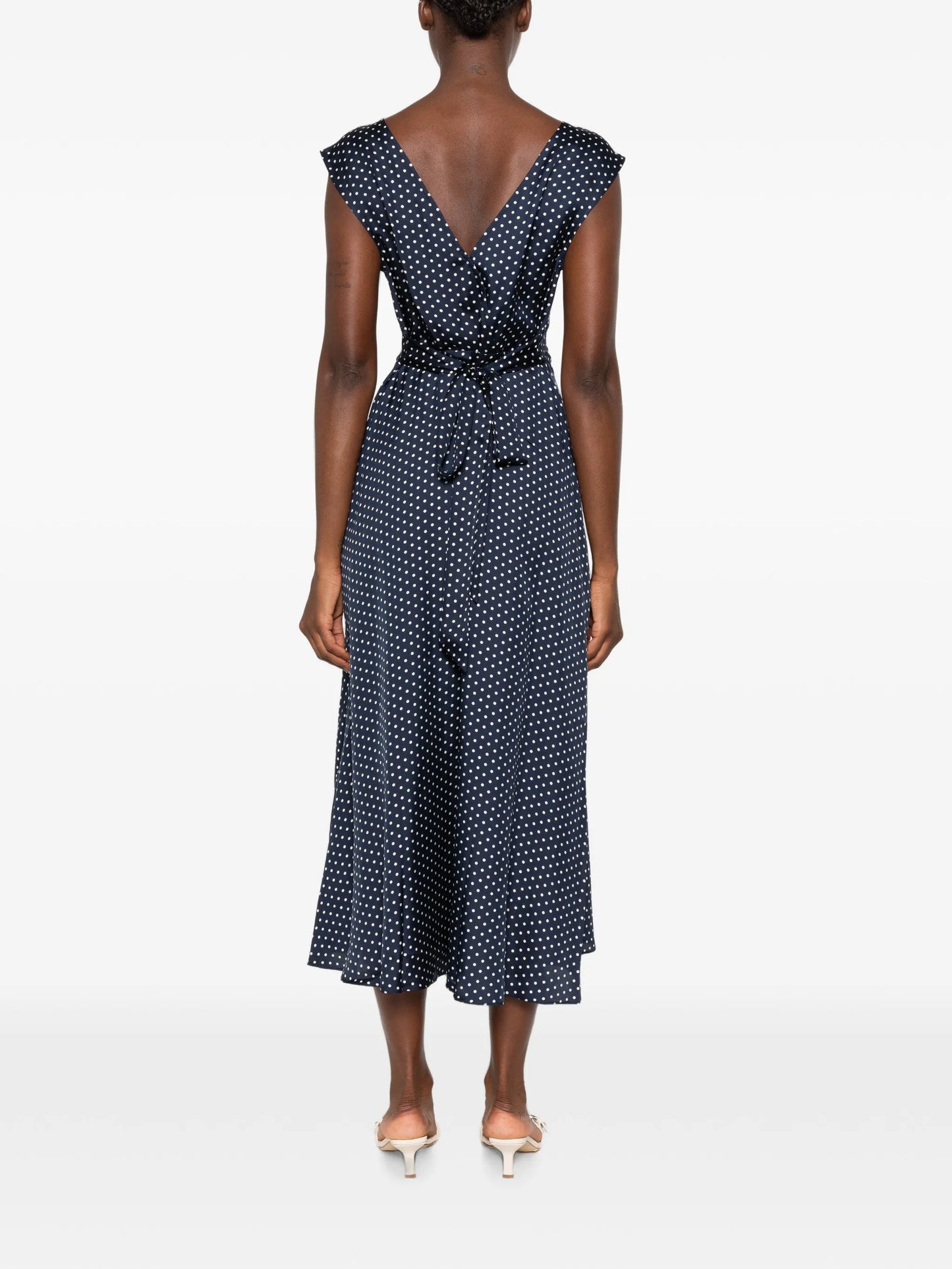 Tahlia polka-dot midi dress