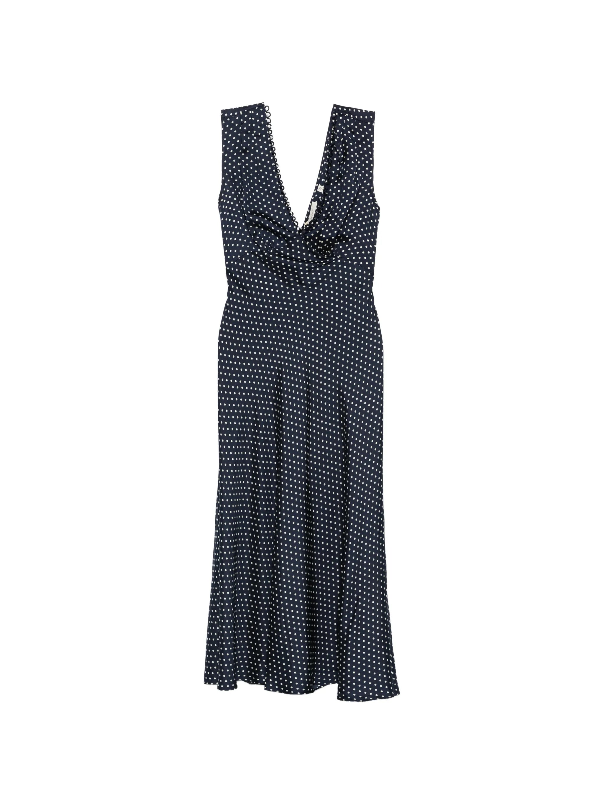 Tahlia polka-dot midi dress