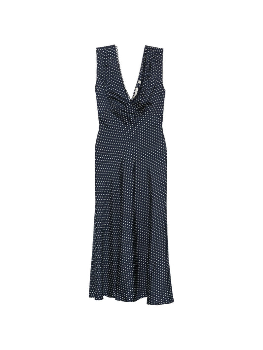 Tahlia polka-dot midi dress