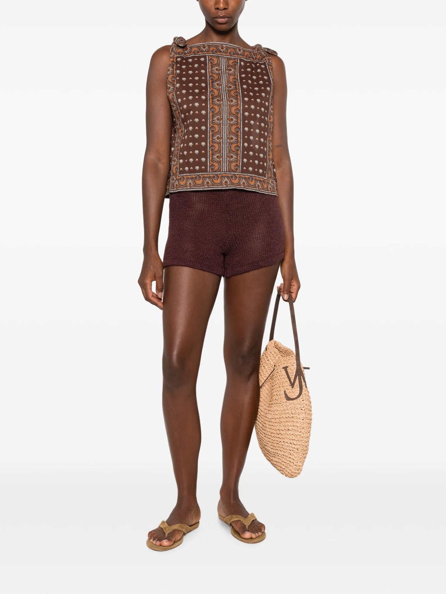 Amalia foulard-print top