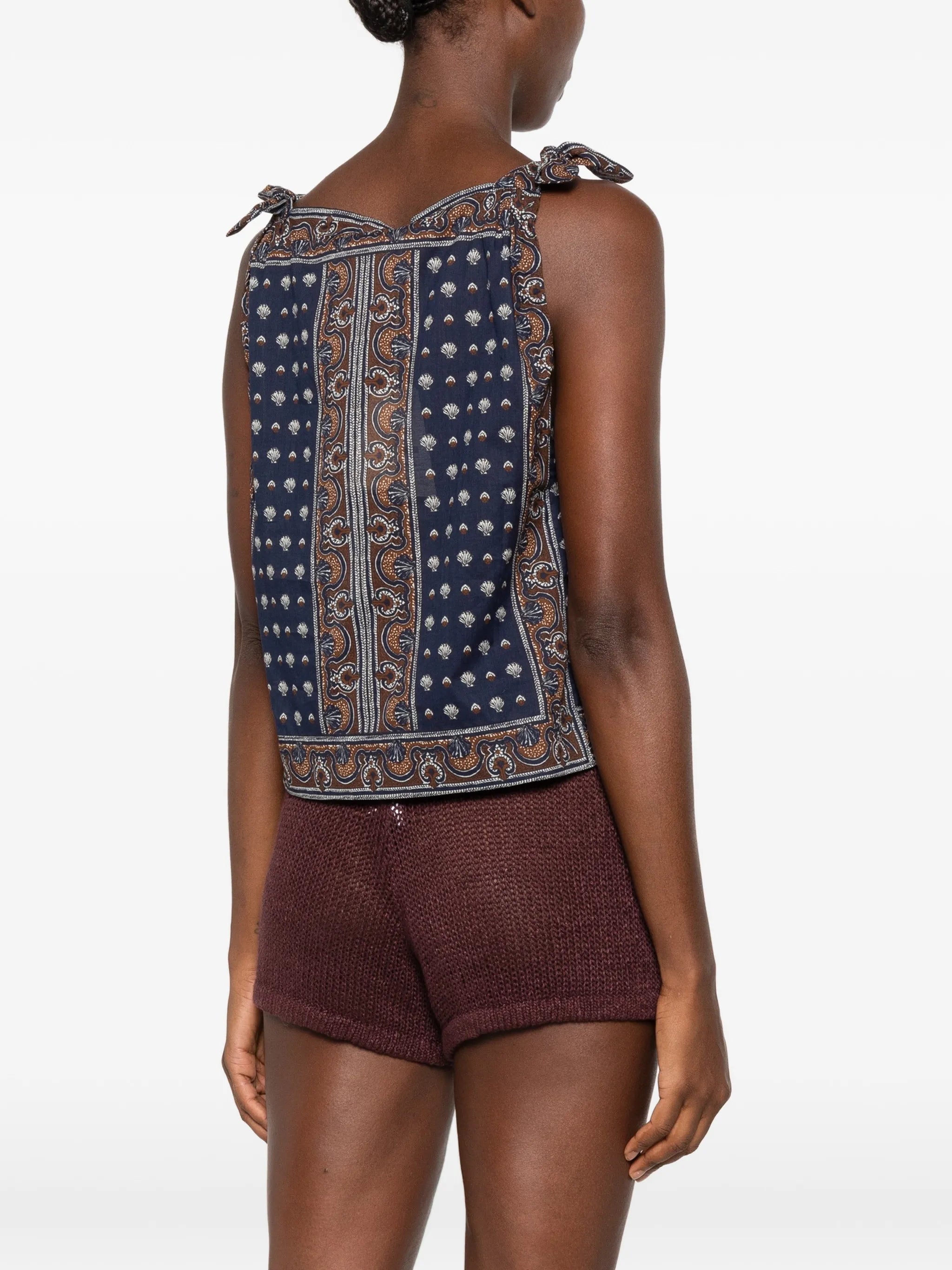 Amalia paisley-print top