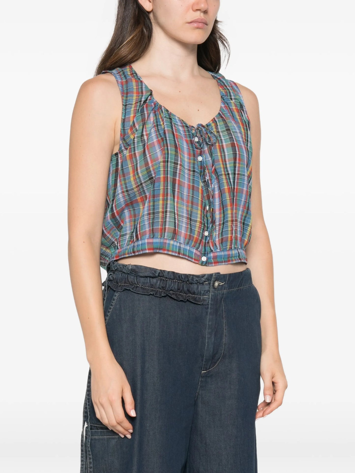 Theo plaid blouse