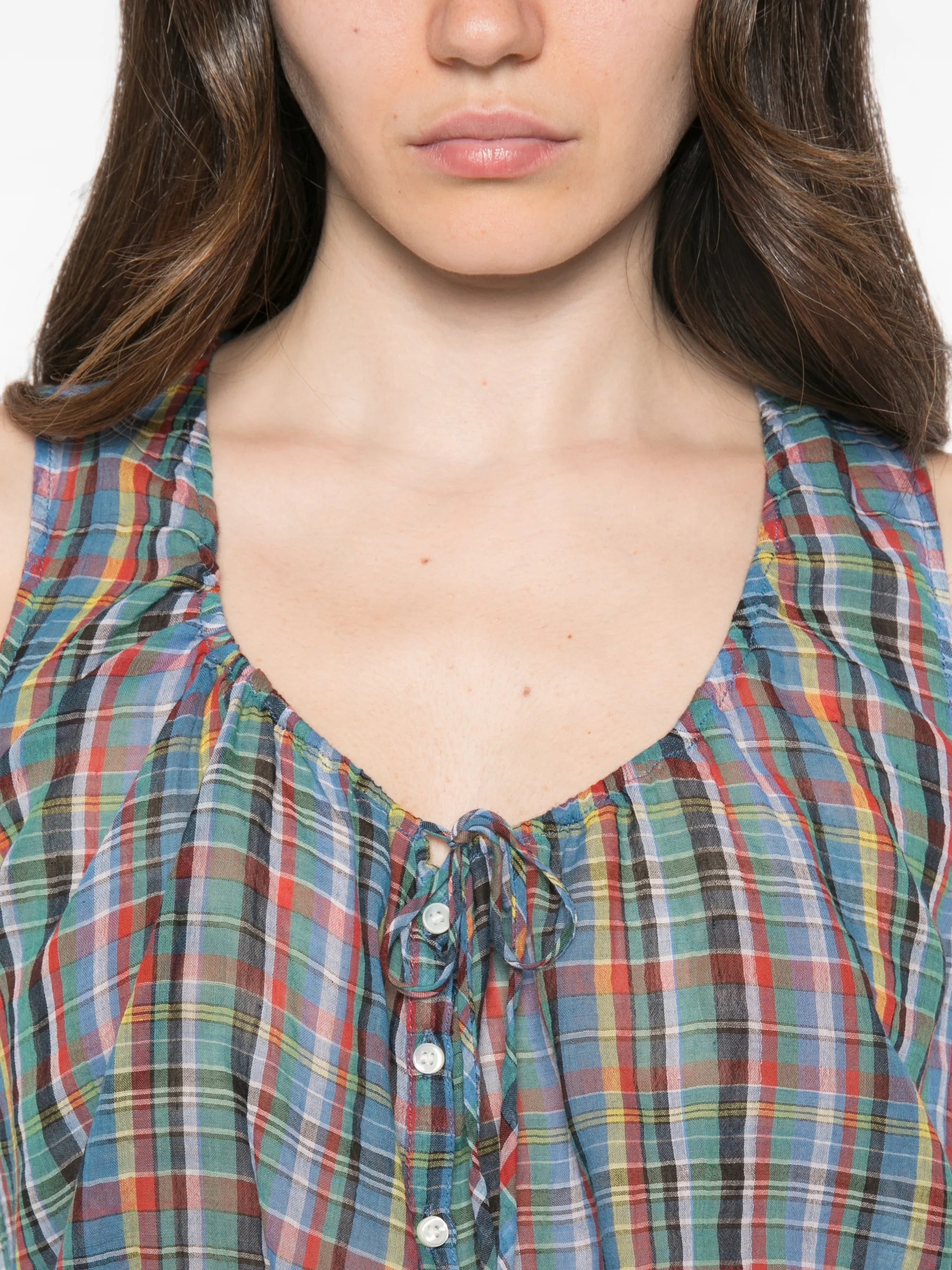 Theo plaid blouse
