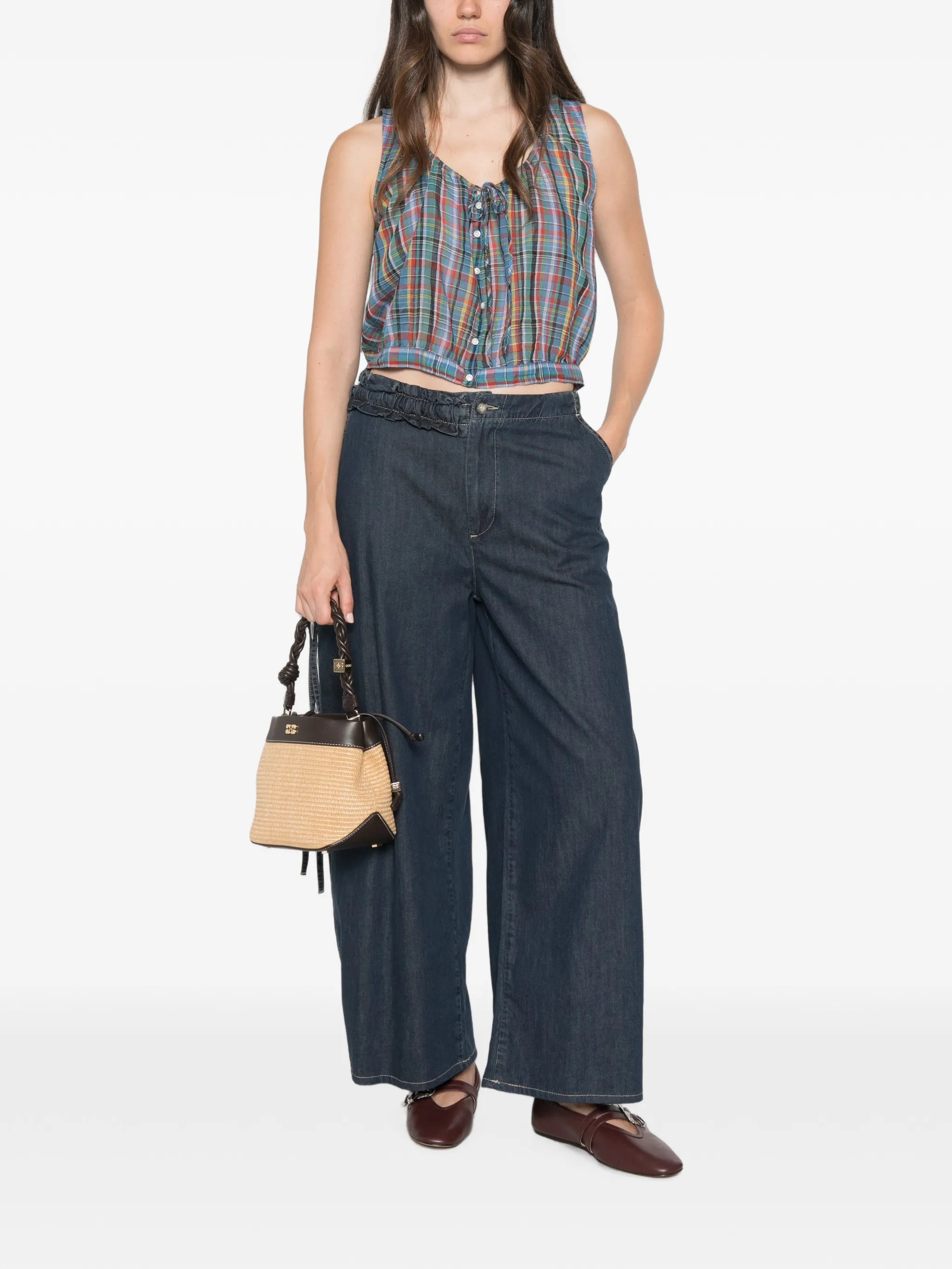 Theo plaid blouse
