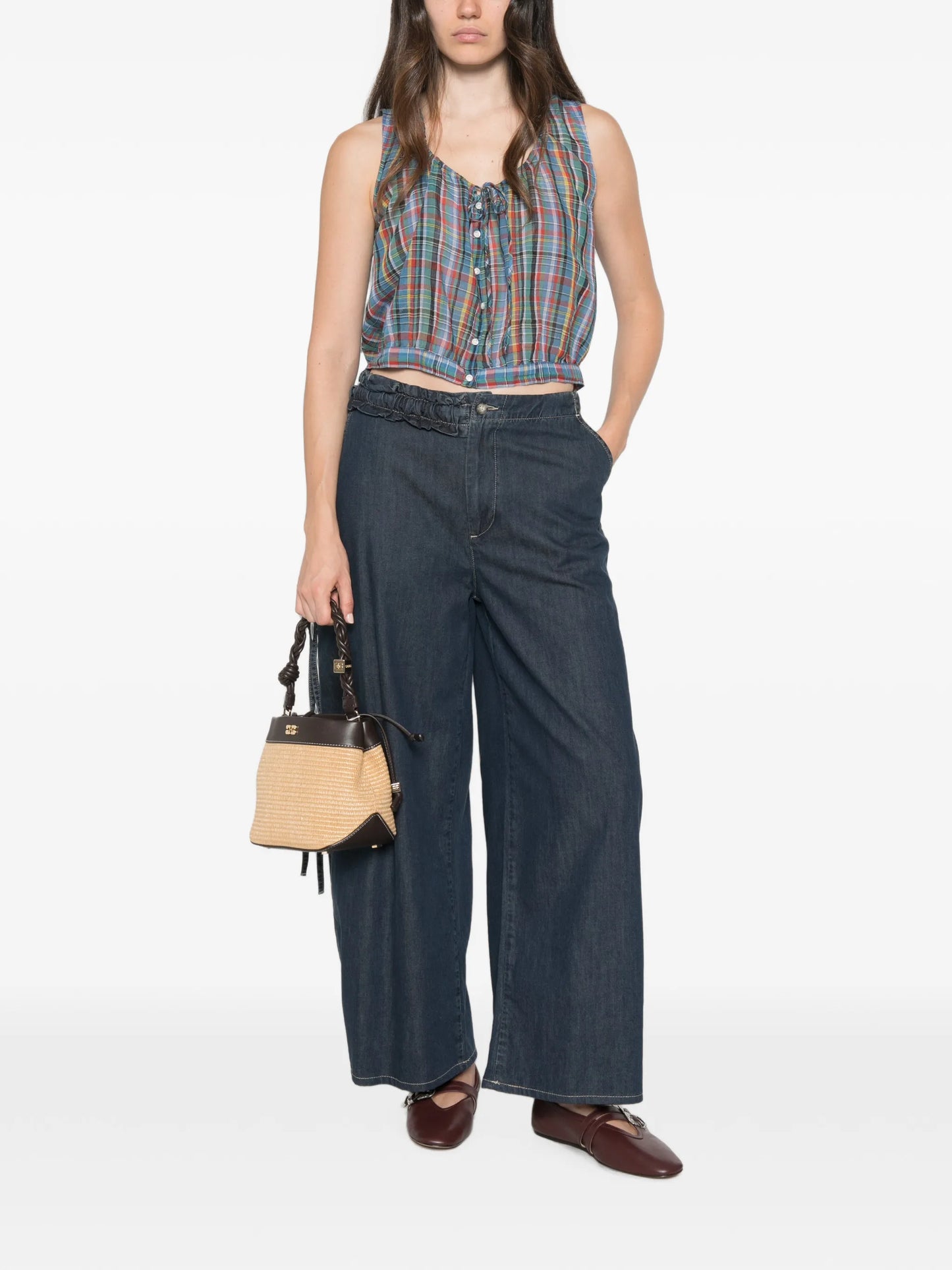 Theo plaid blouse