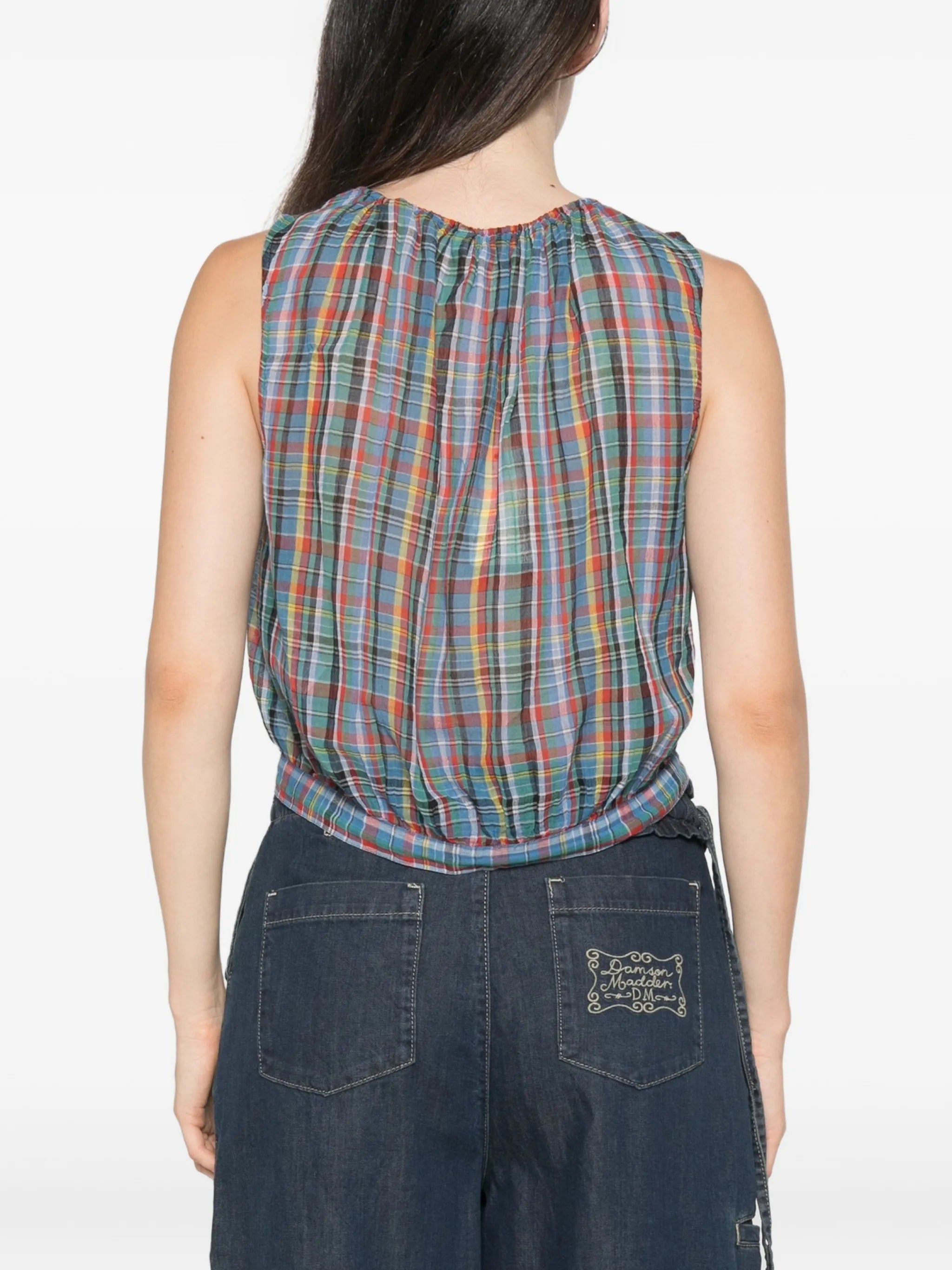 Theo plaid blouse