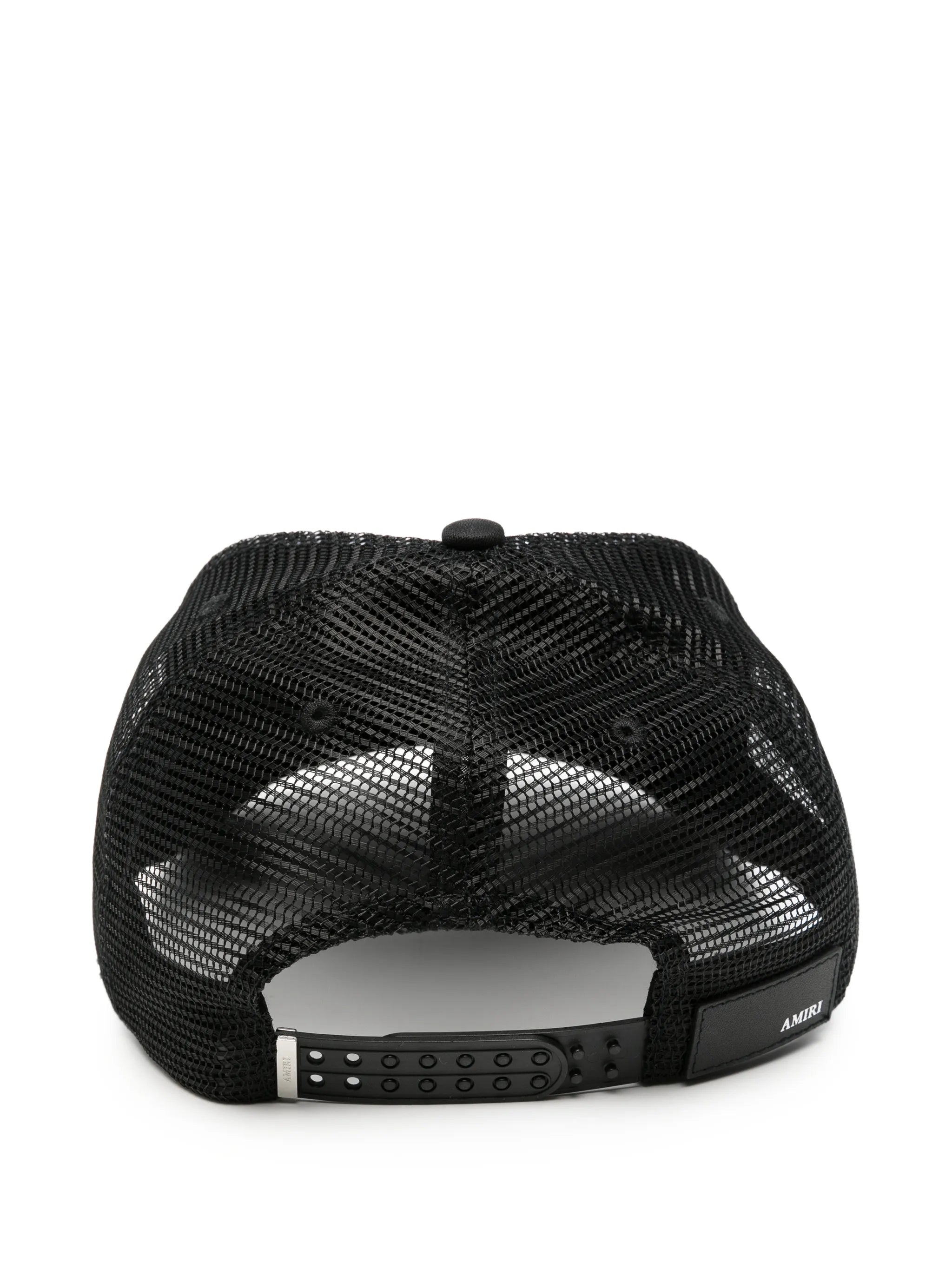 embroidered mesh-panel trucker cap