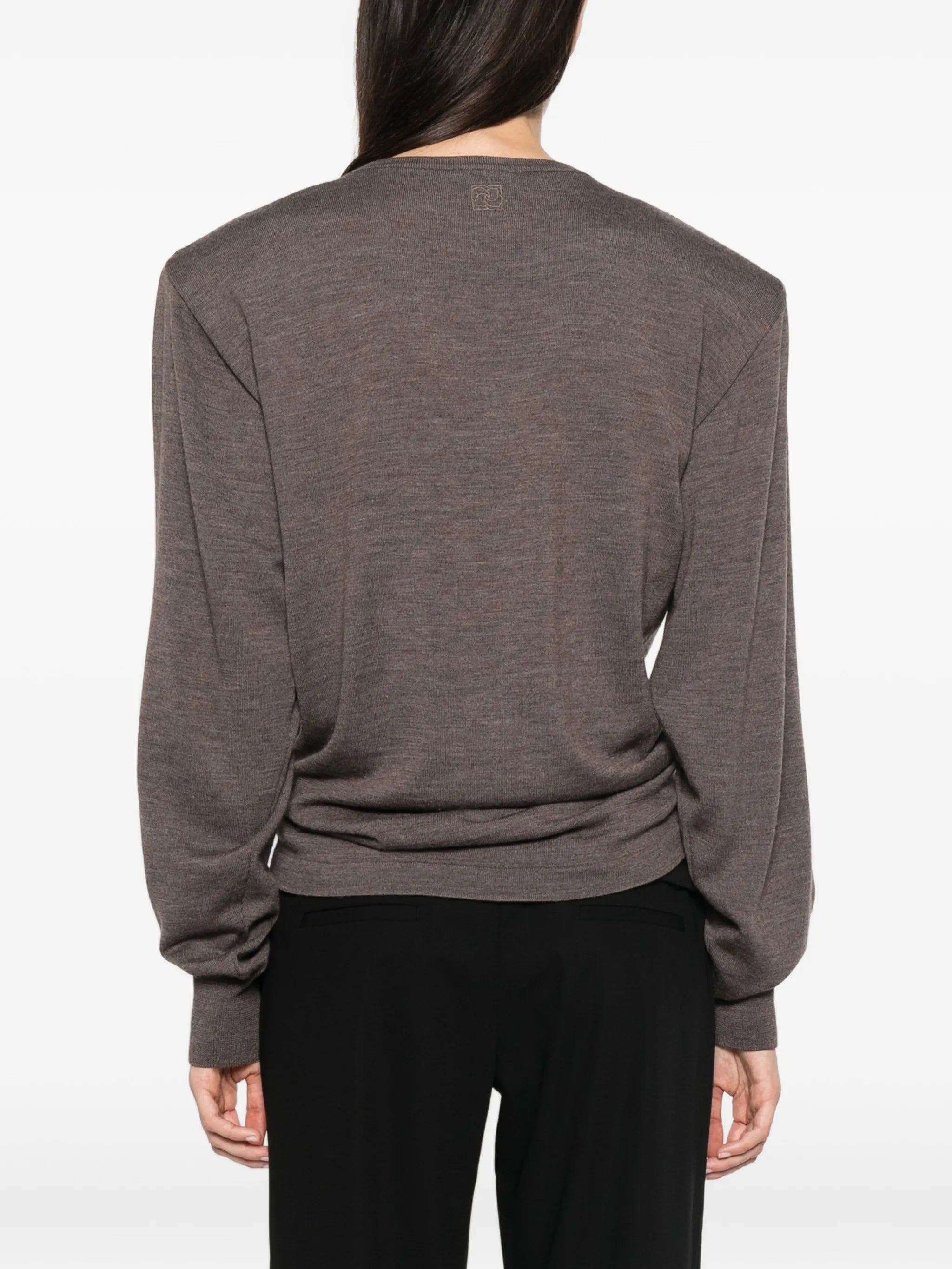 knot-detail long-sleeve sweater