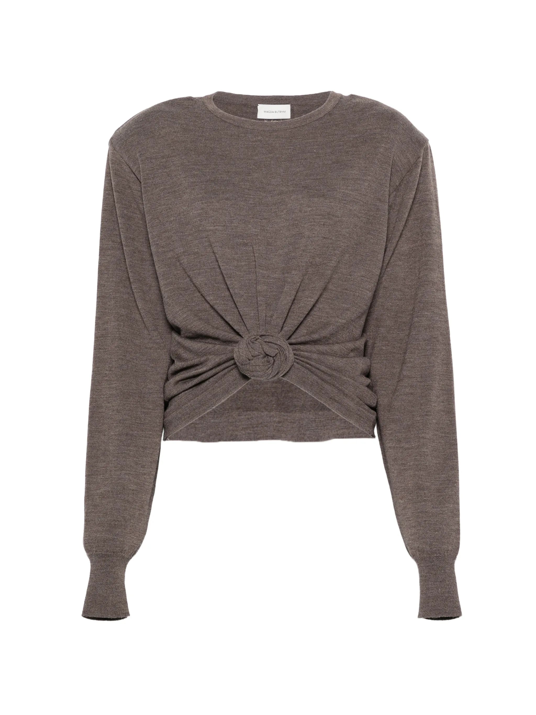 knot-detail long-sleeve sweater