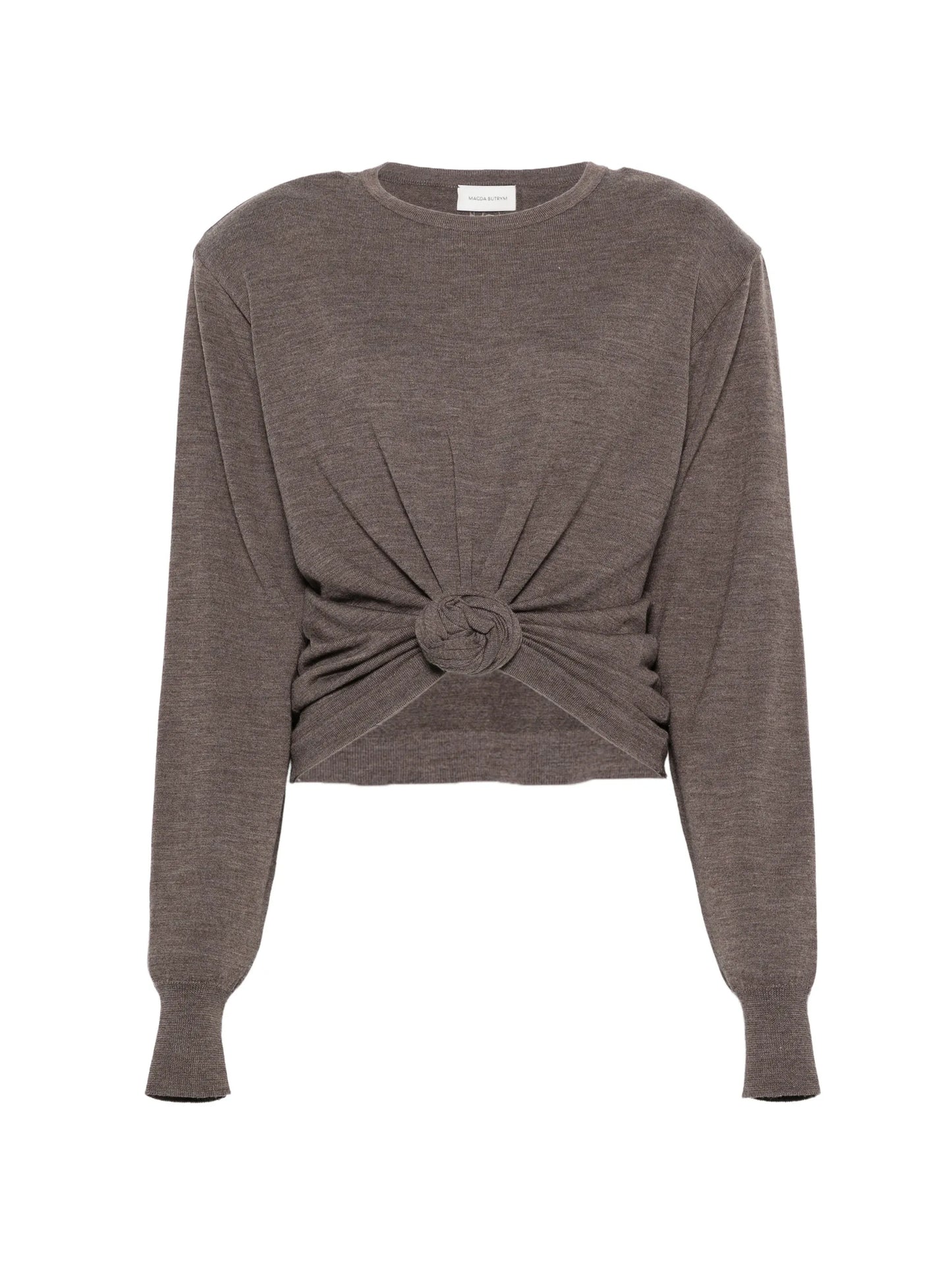 knot-detail long-sleeve sweater