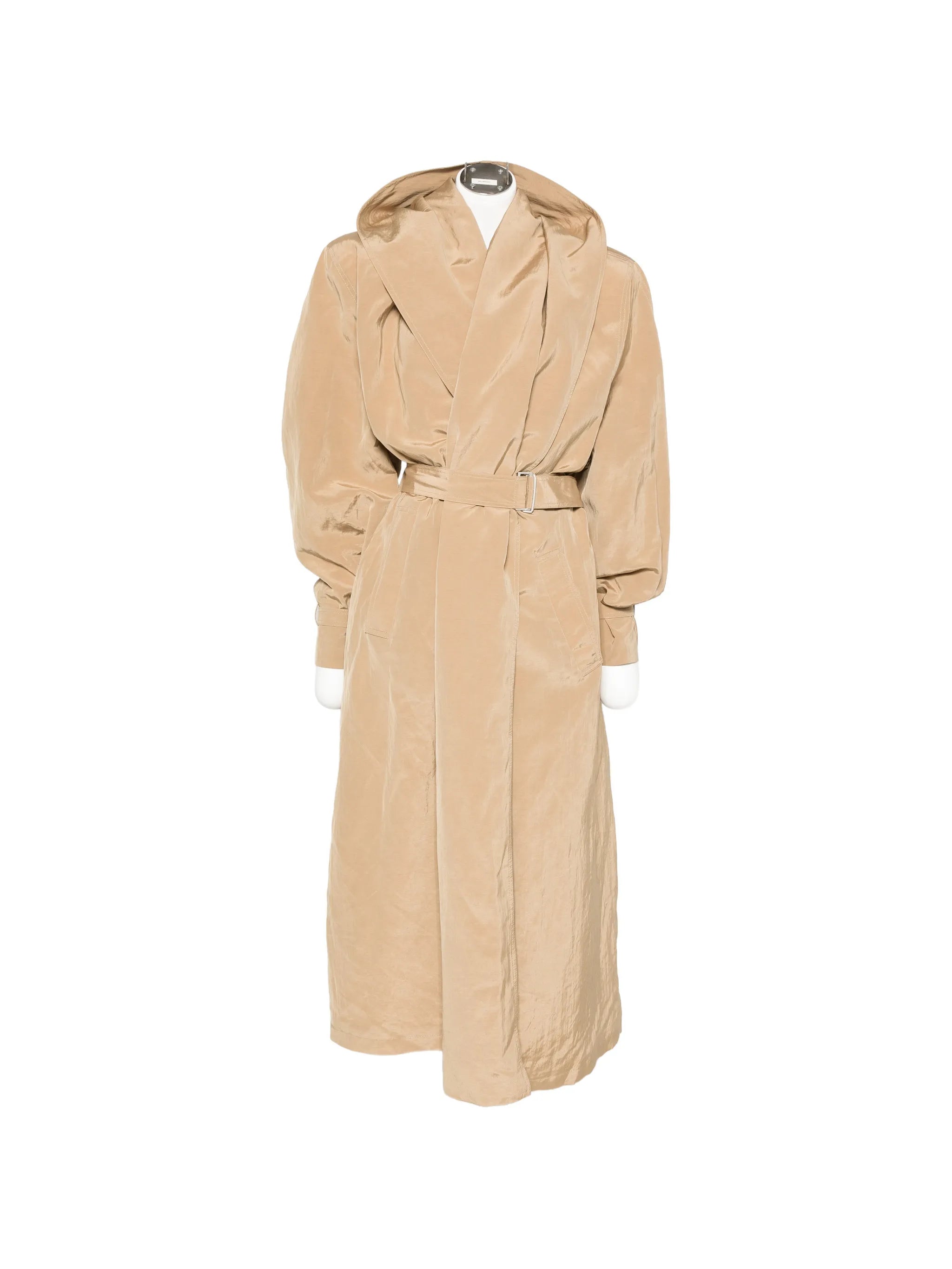 belted hooded coat