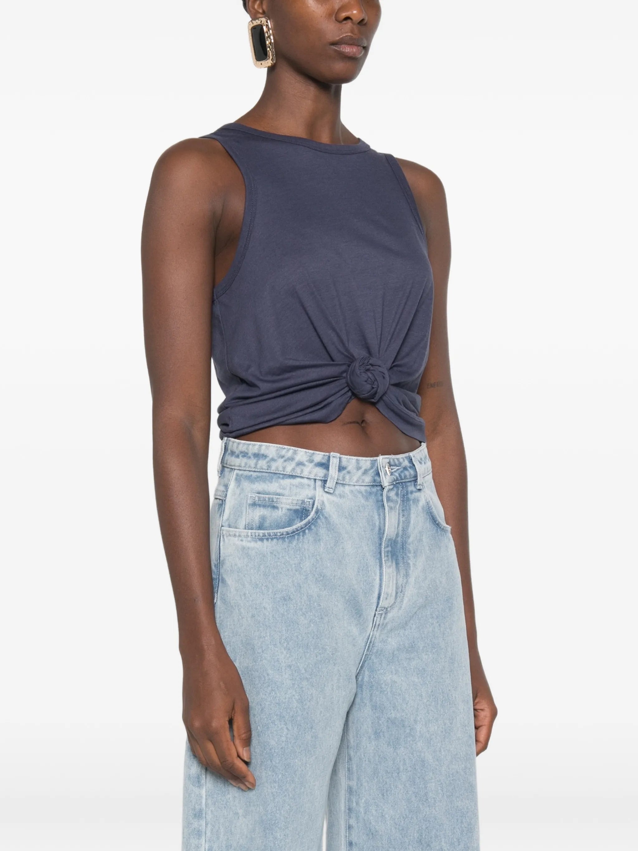 knot-detail tank top