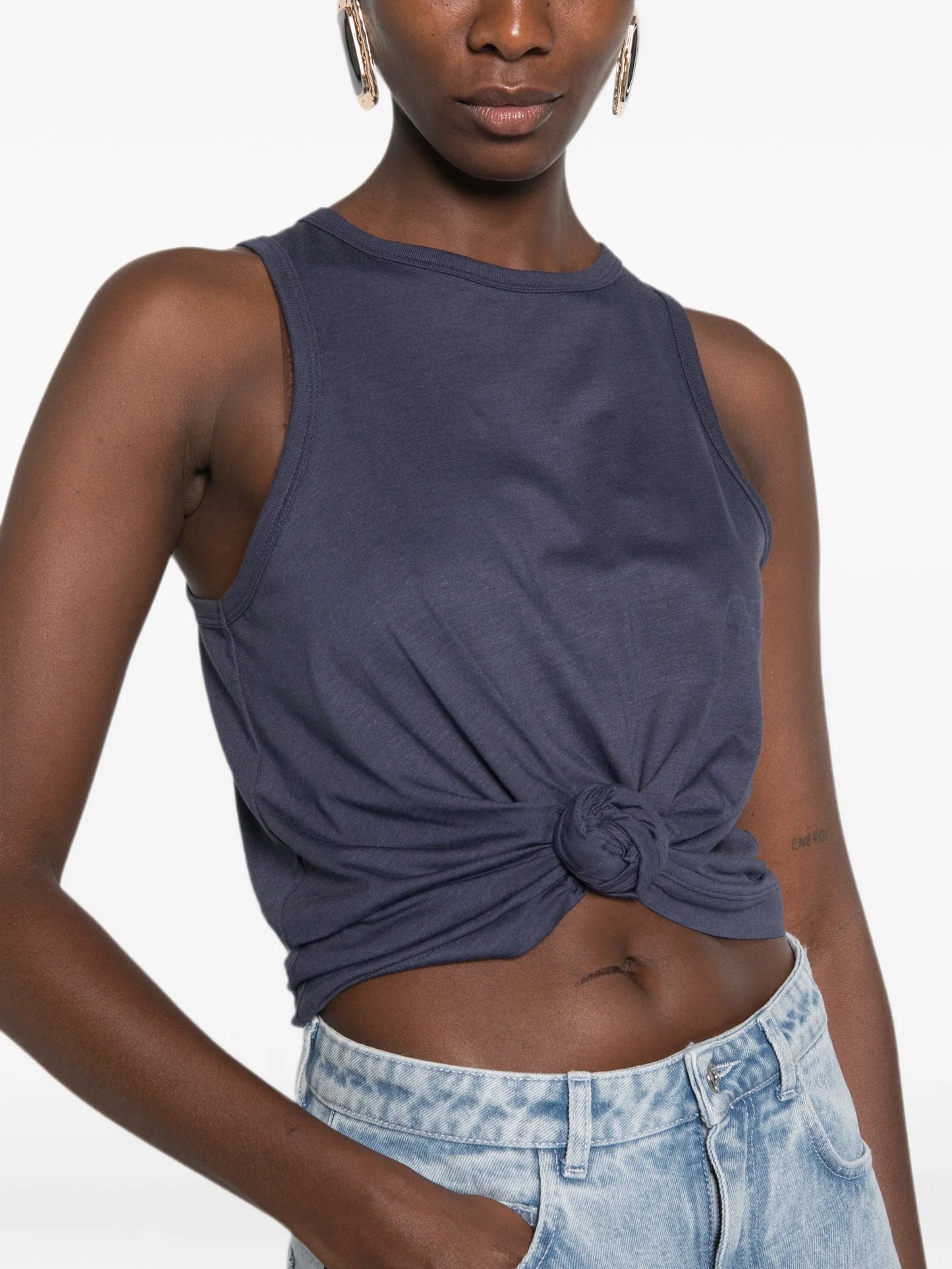 knot-detail tank top