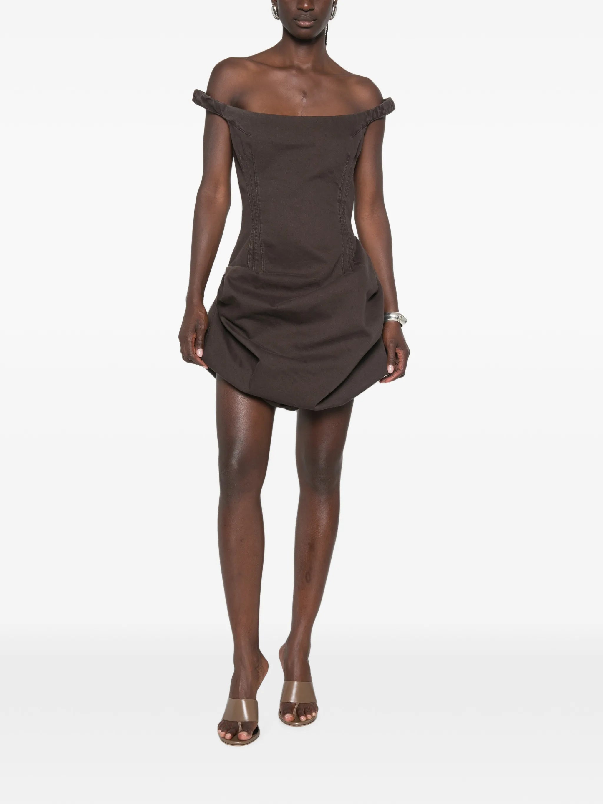 off-shoulder mini dress