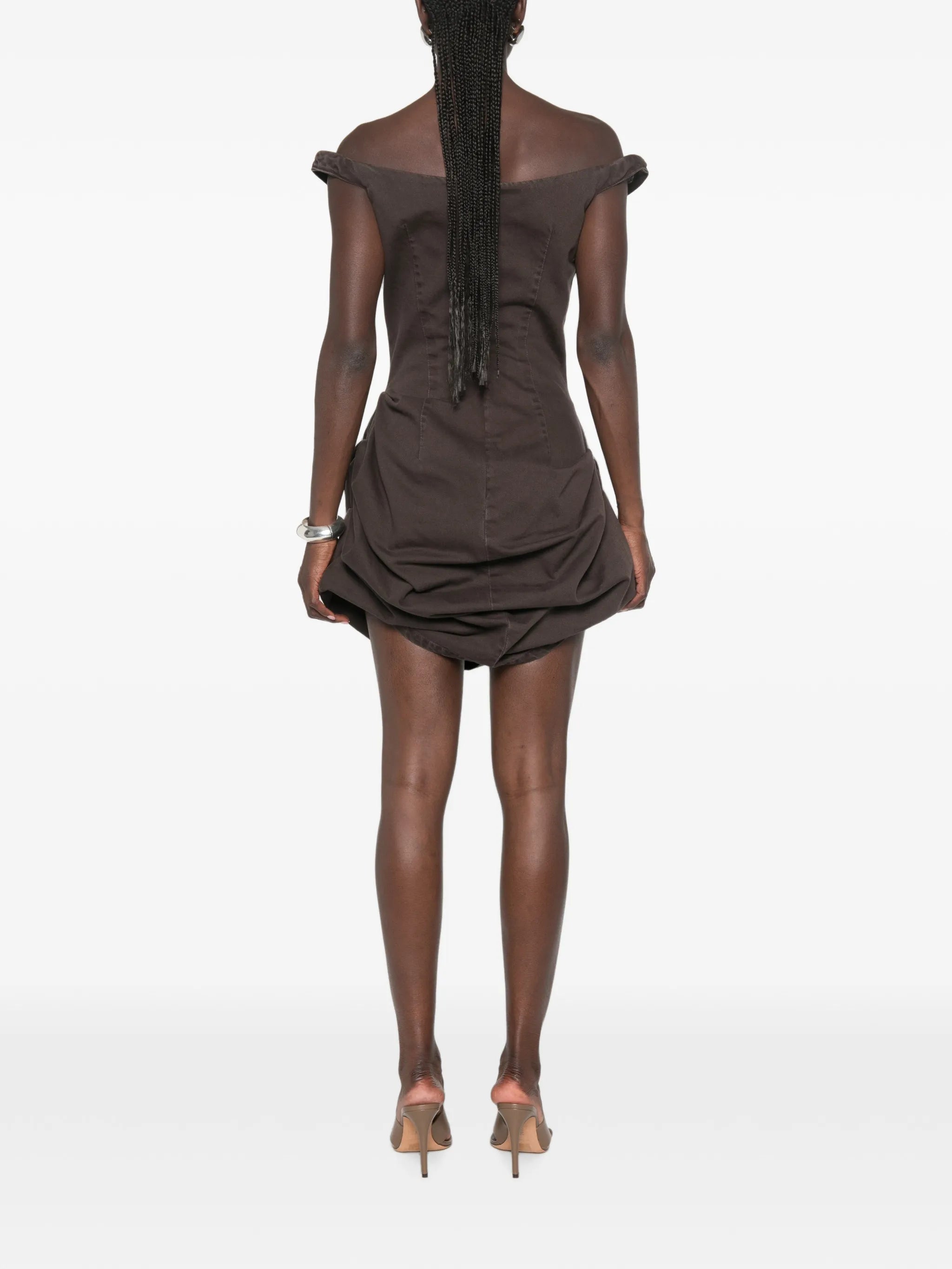 off-shoulder mini dress