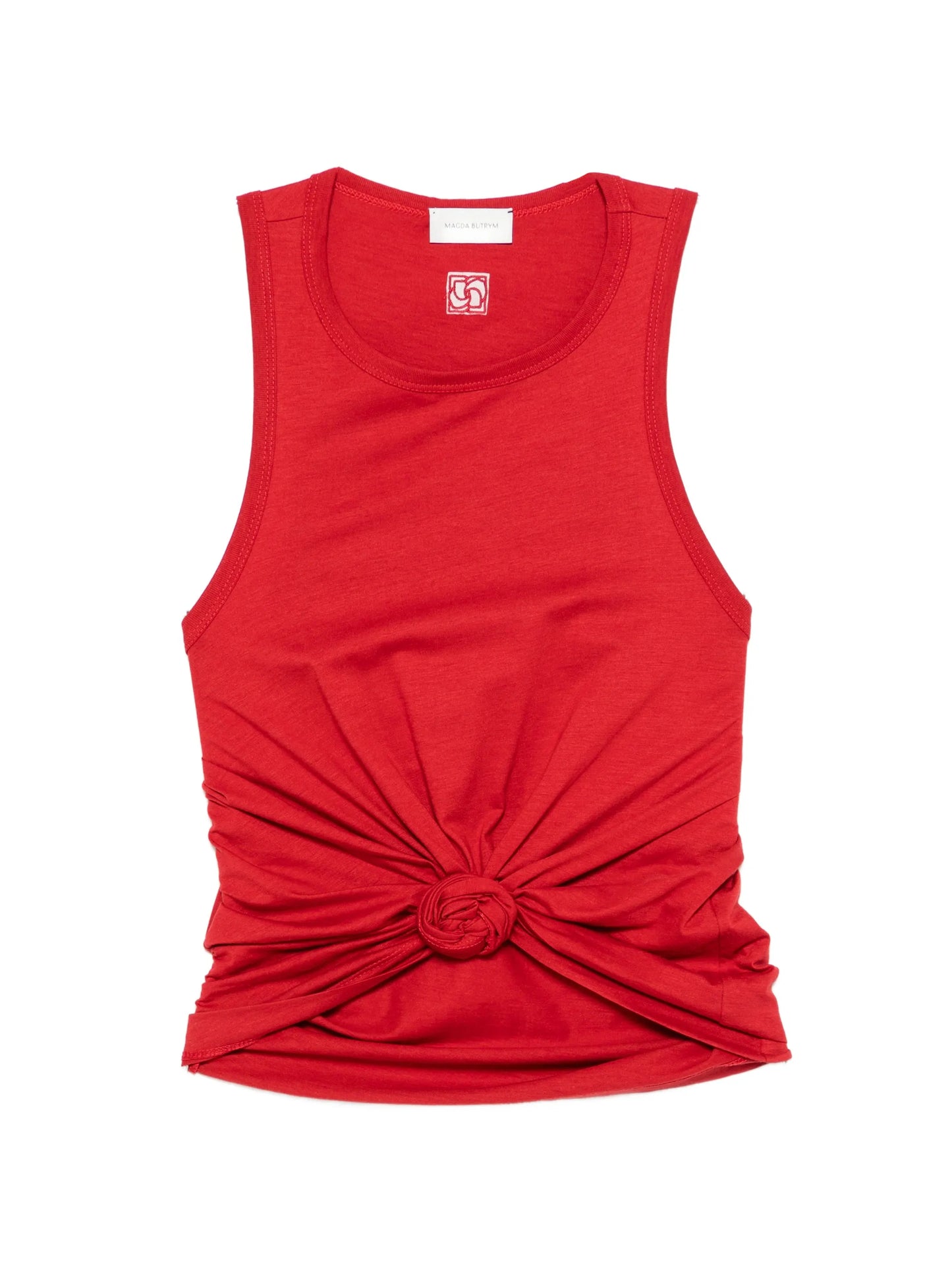 rosette-detail cropped top