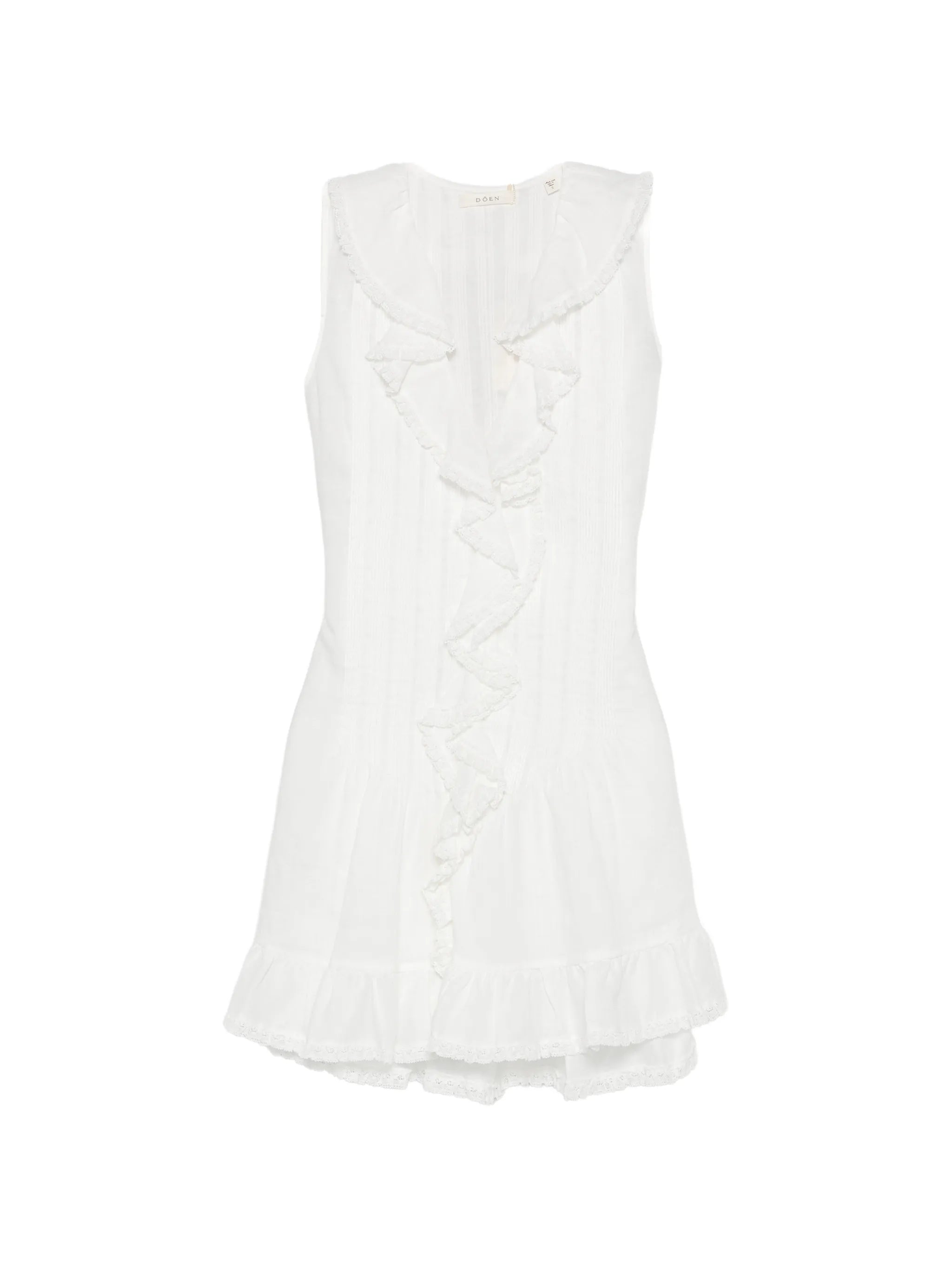 Henrietta ruffled sleeveless midi dress