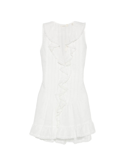 Henrietta ruffled sleeveless midi dress