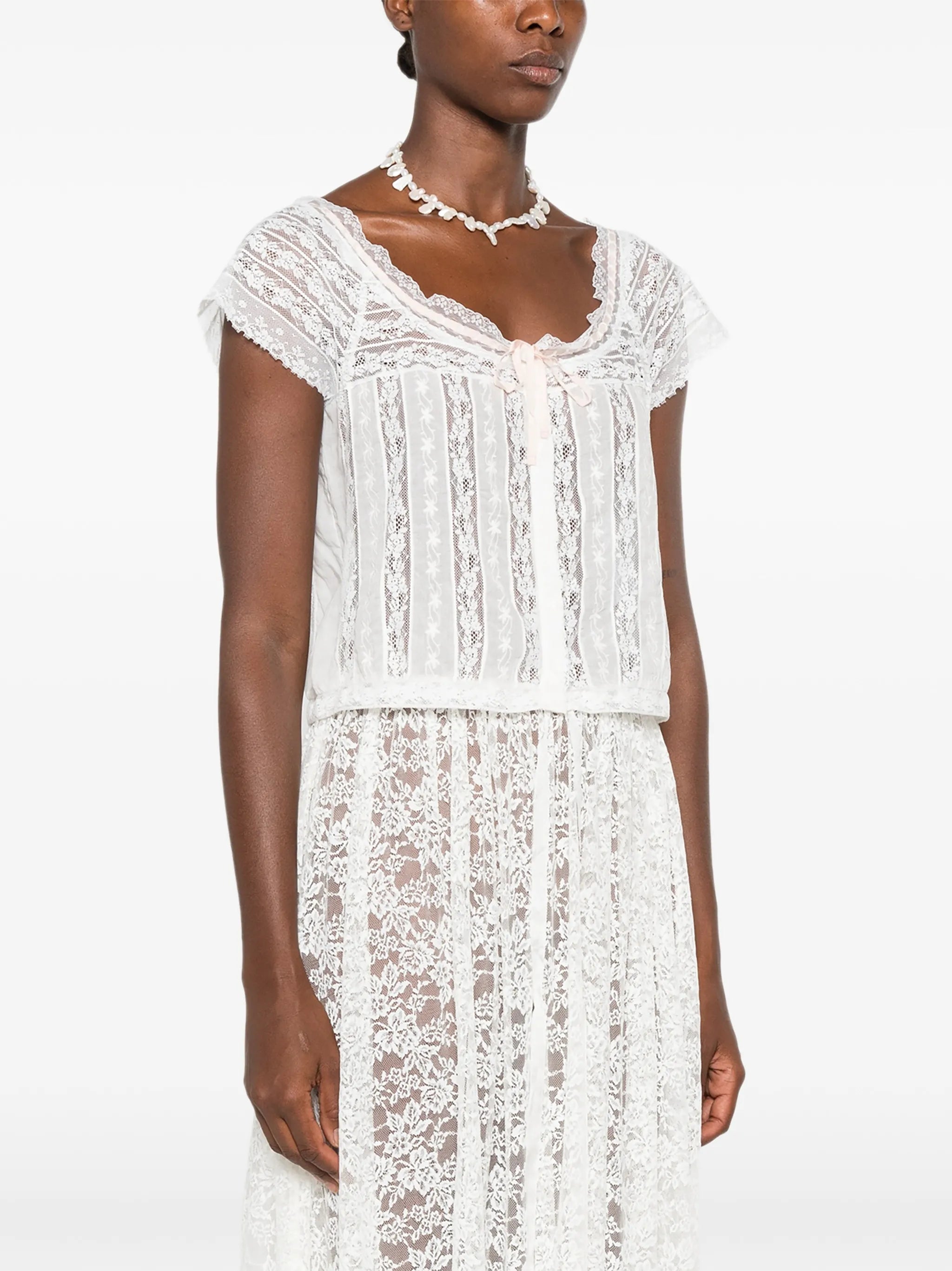 Greta lace-trim top