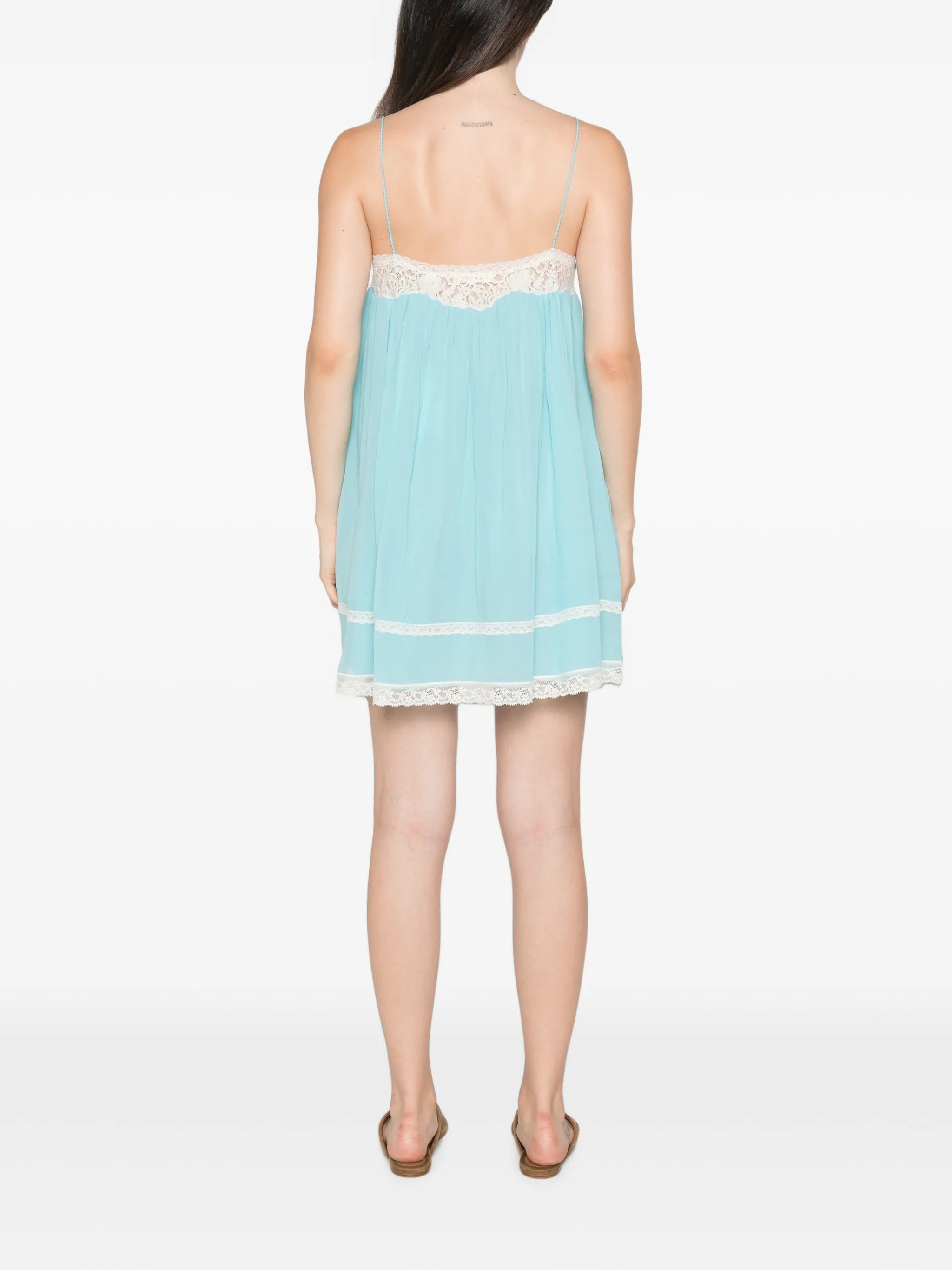 Clemente lace-trim dress
