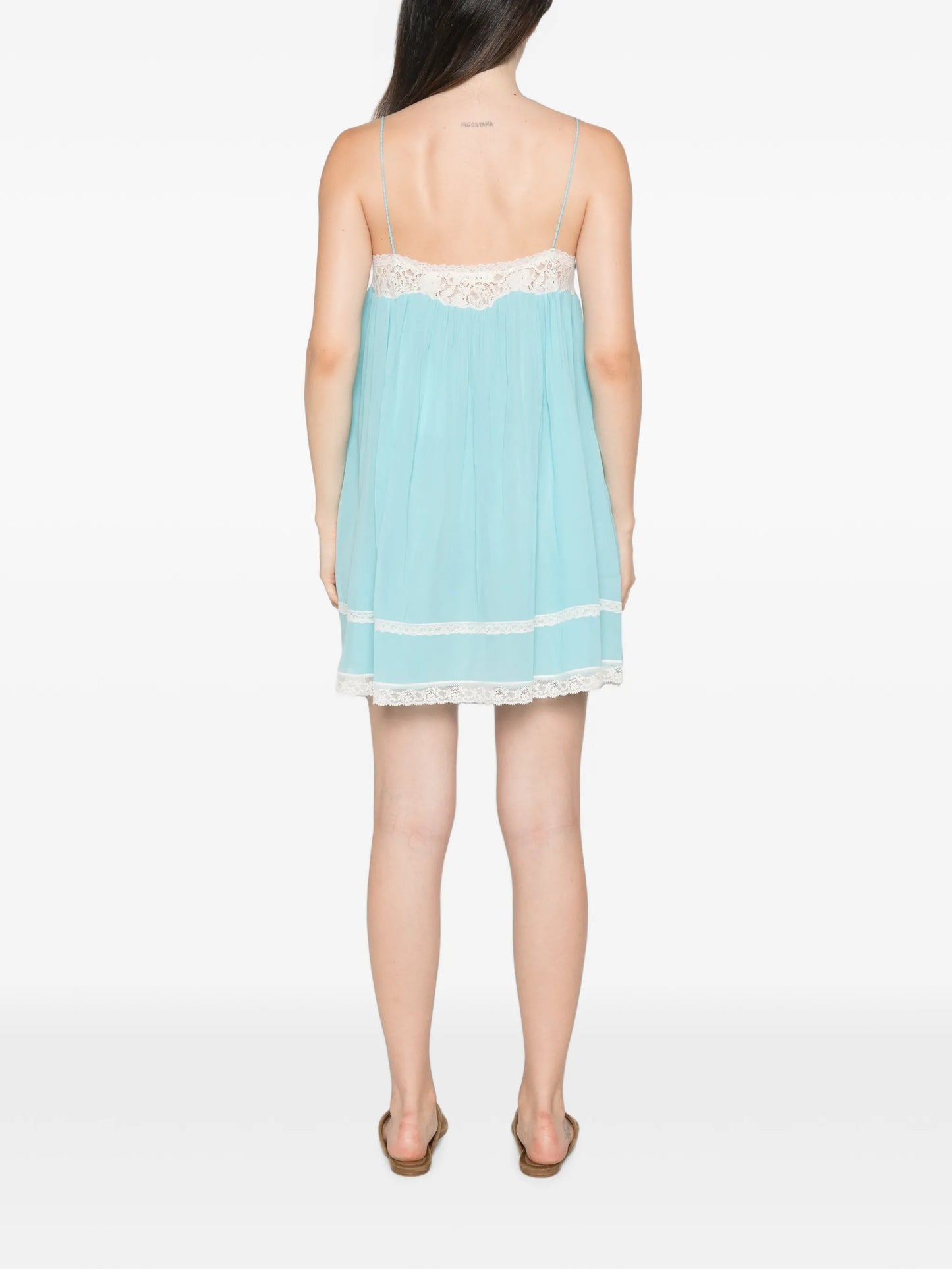 Clemente lace-trim dress