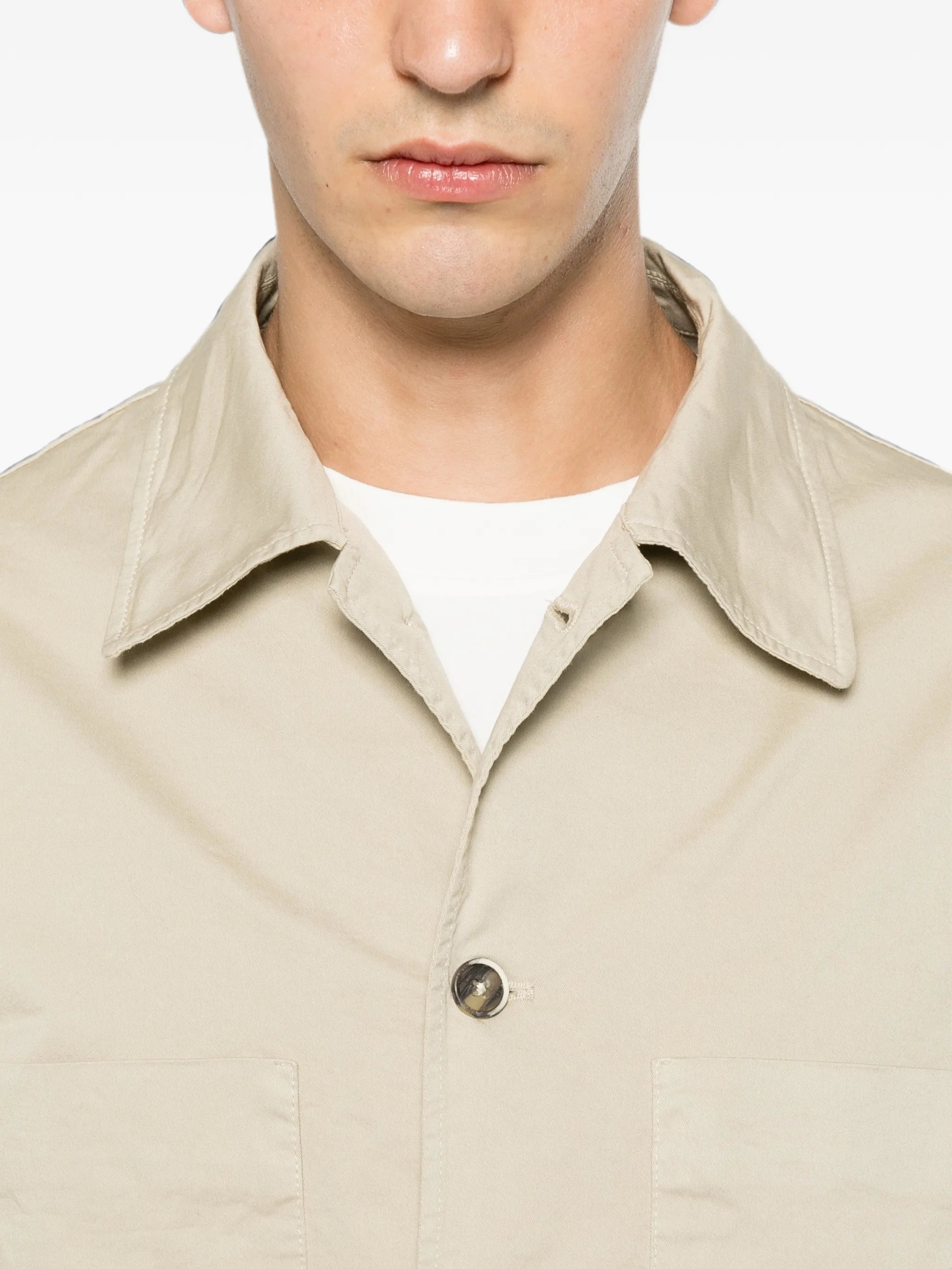 Fio patch-pocket overshirt