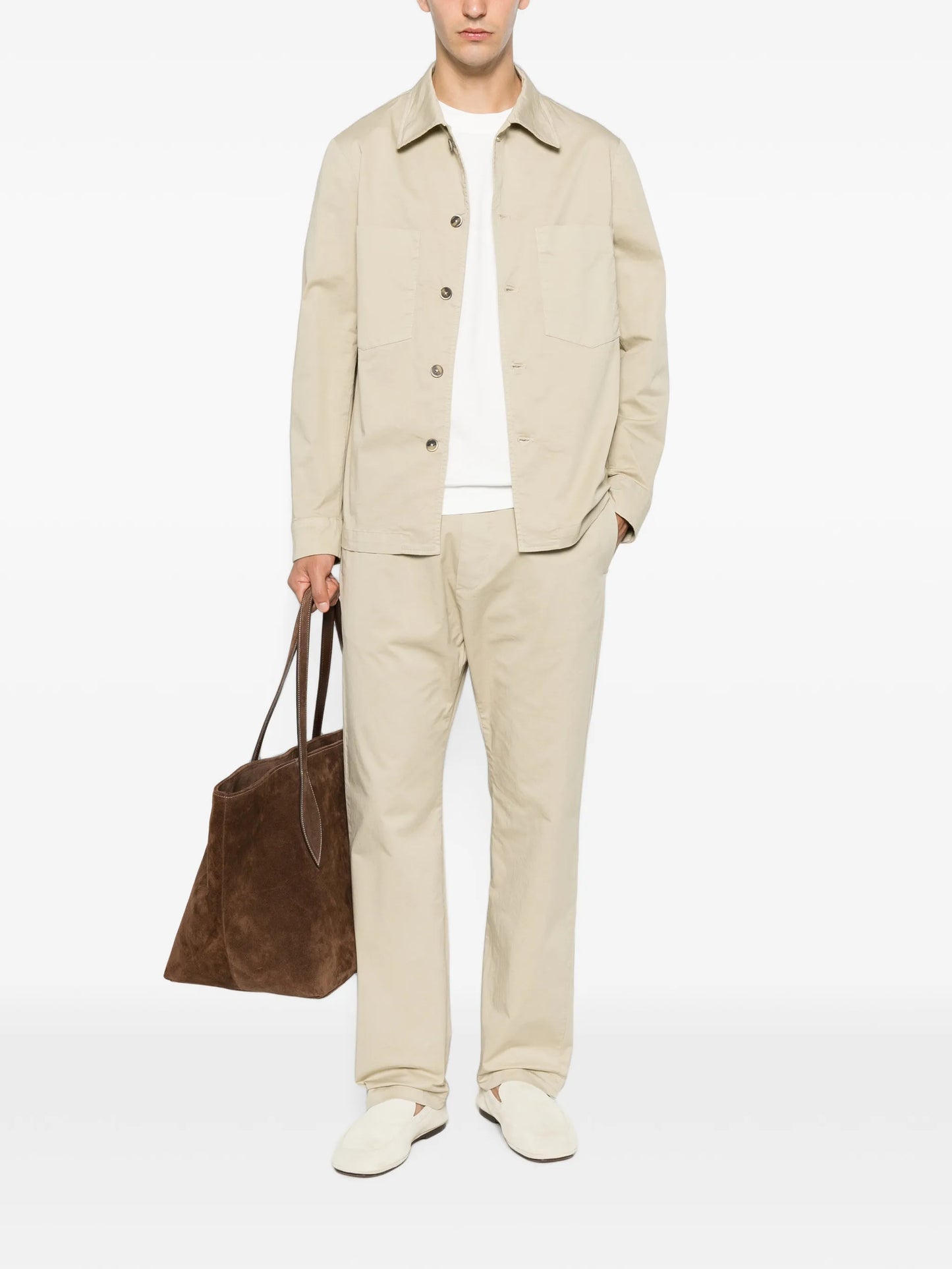 Fio patch-pocket overshirt