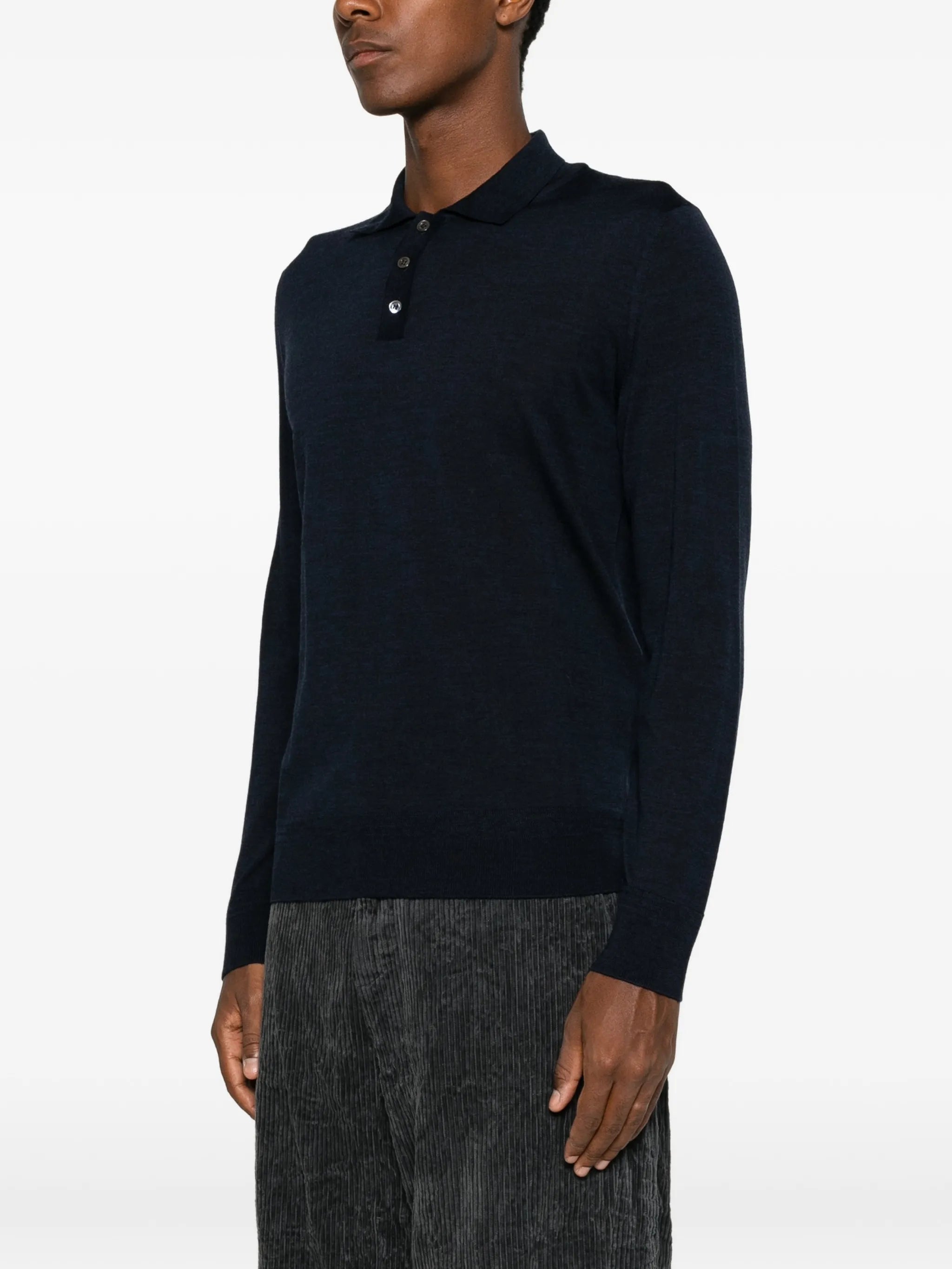 long-sleeve polo shirt