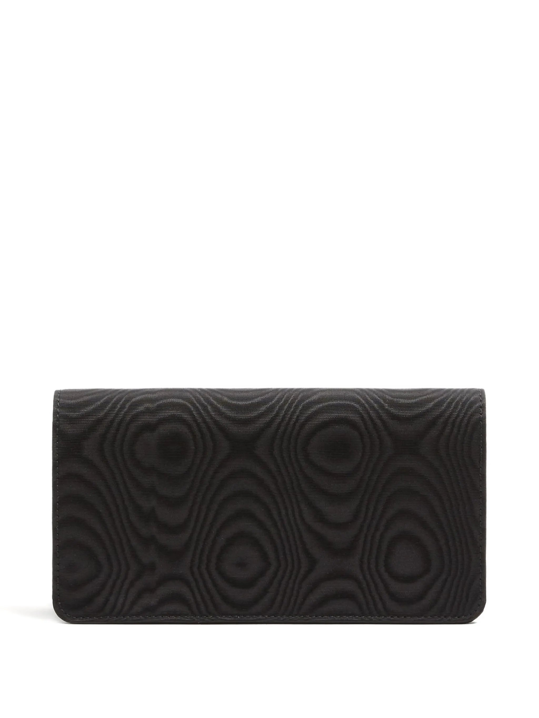 VLogo Signature chain wallet in moiré fabric with jewel logo