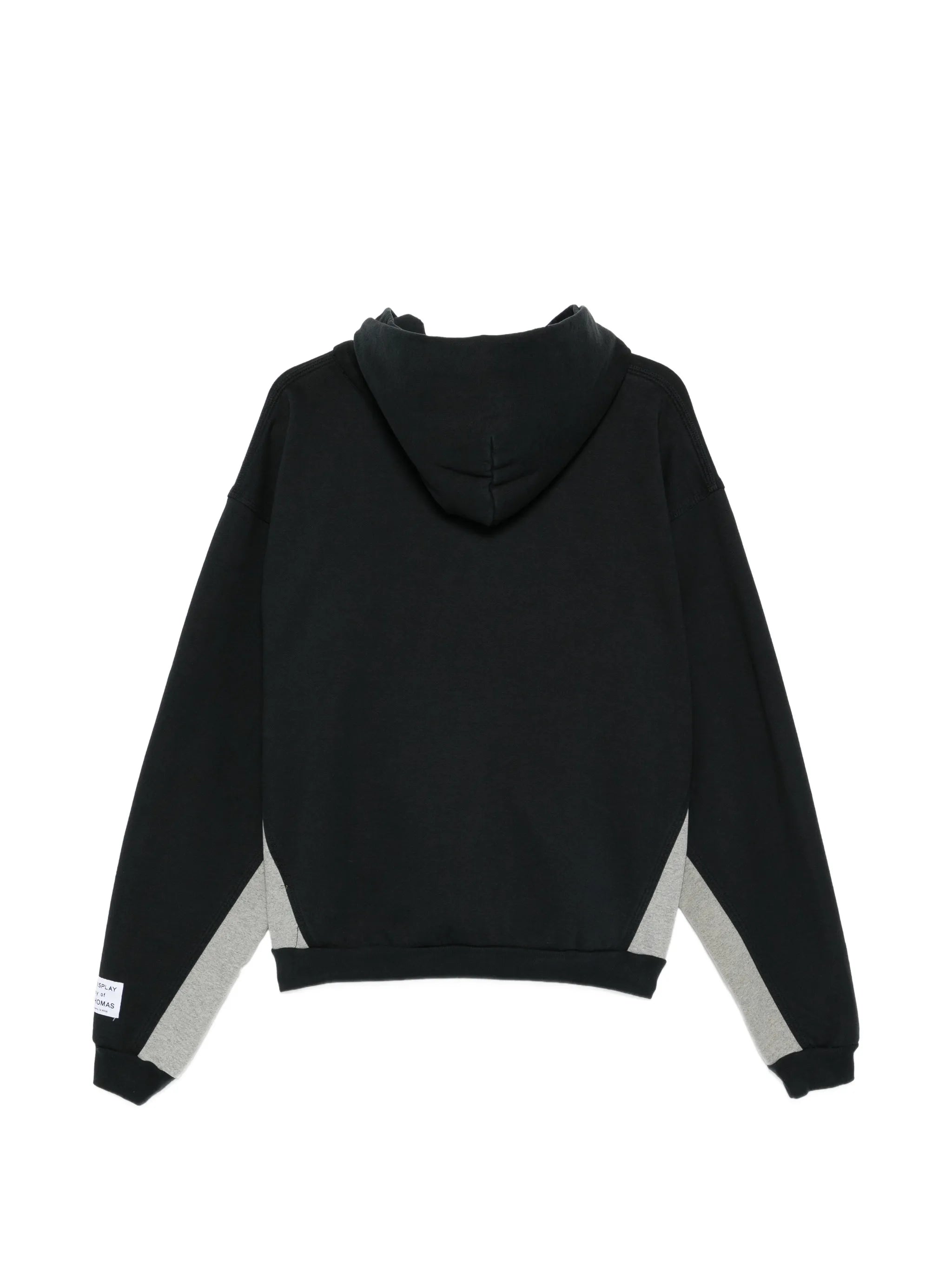 contrast-panel zip hoodie