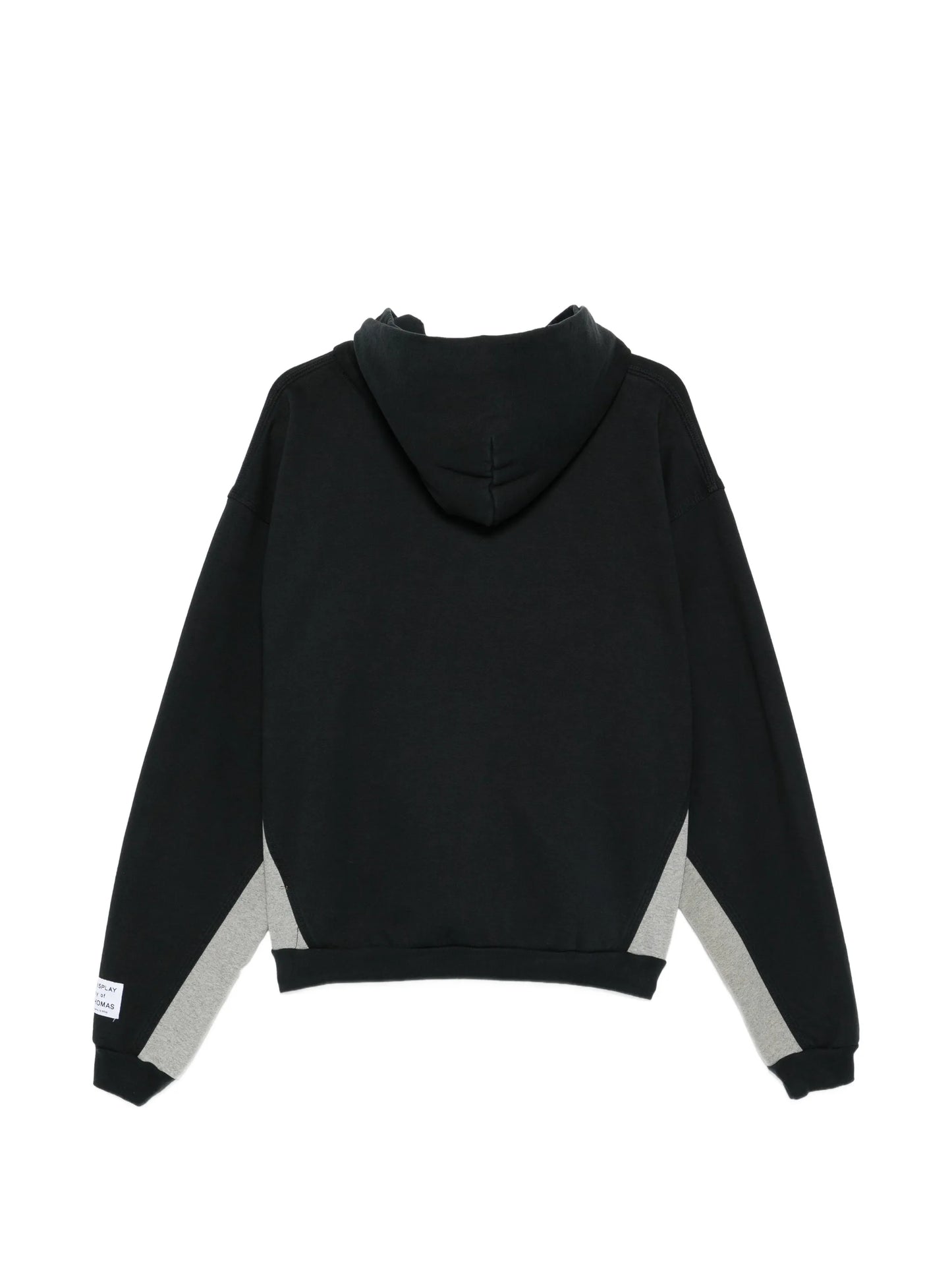 contrast-panel zip hoodie