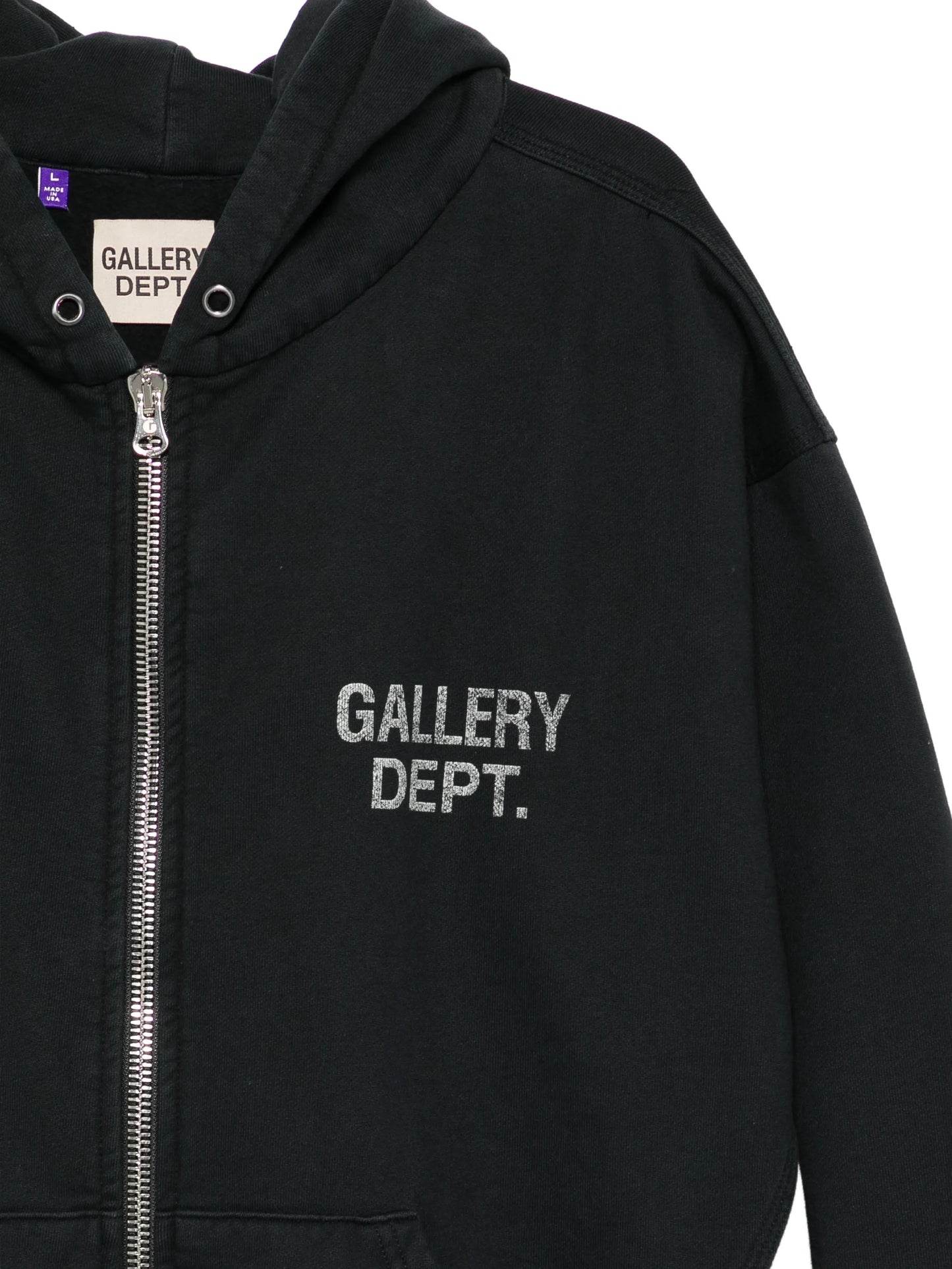contrast-panel zip hoodie