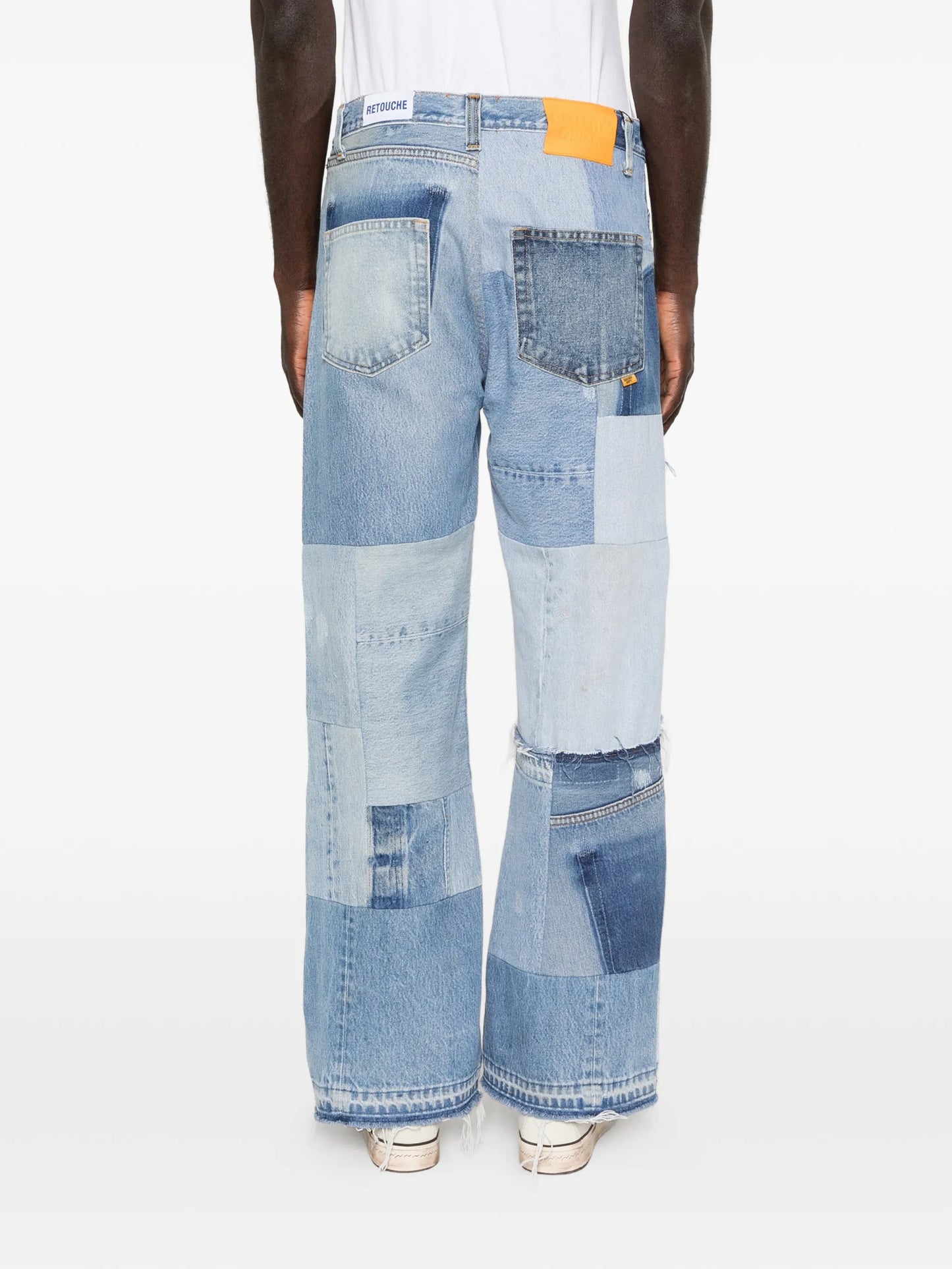 frayed-hem jeans