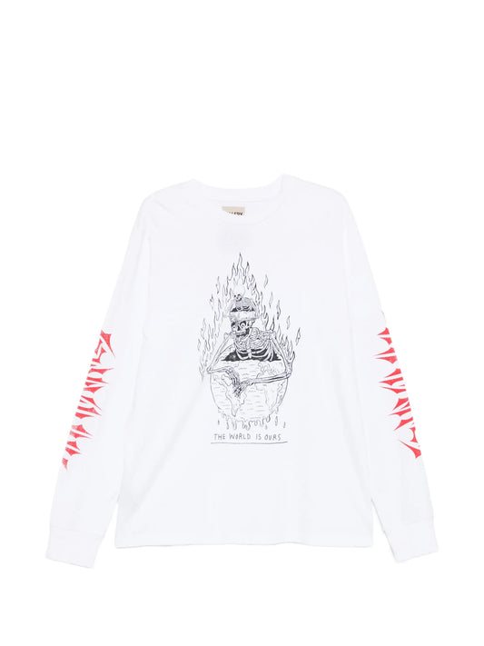 graphic-print long-sleeve T-shirt