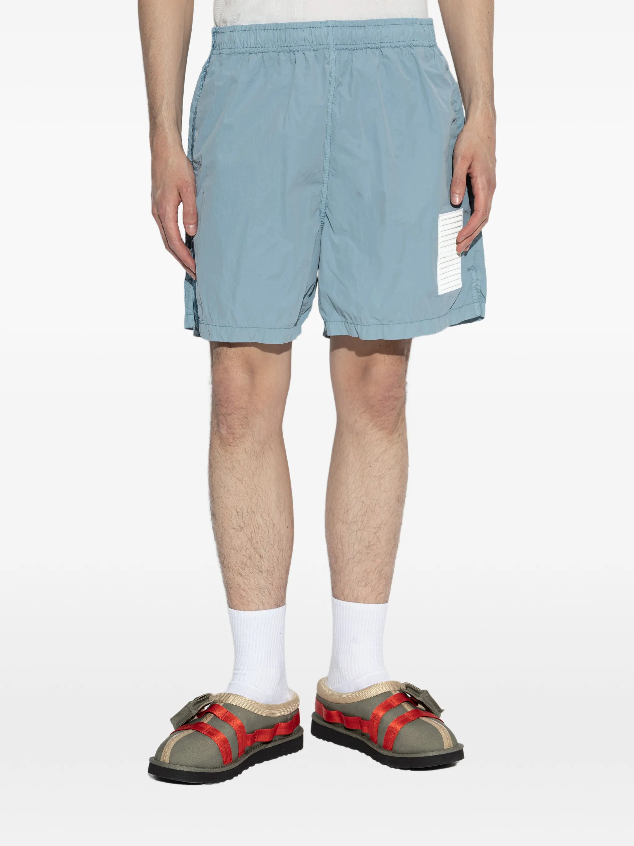 Marina logo-detail swim shorts